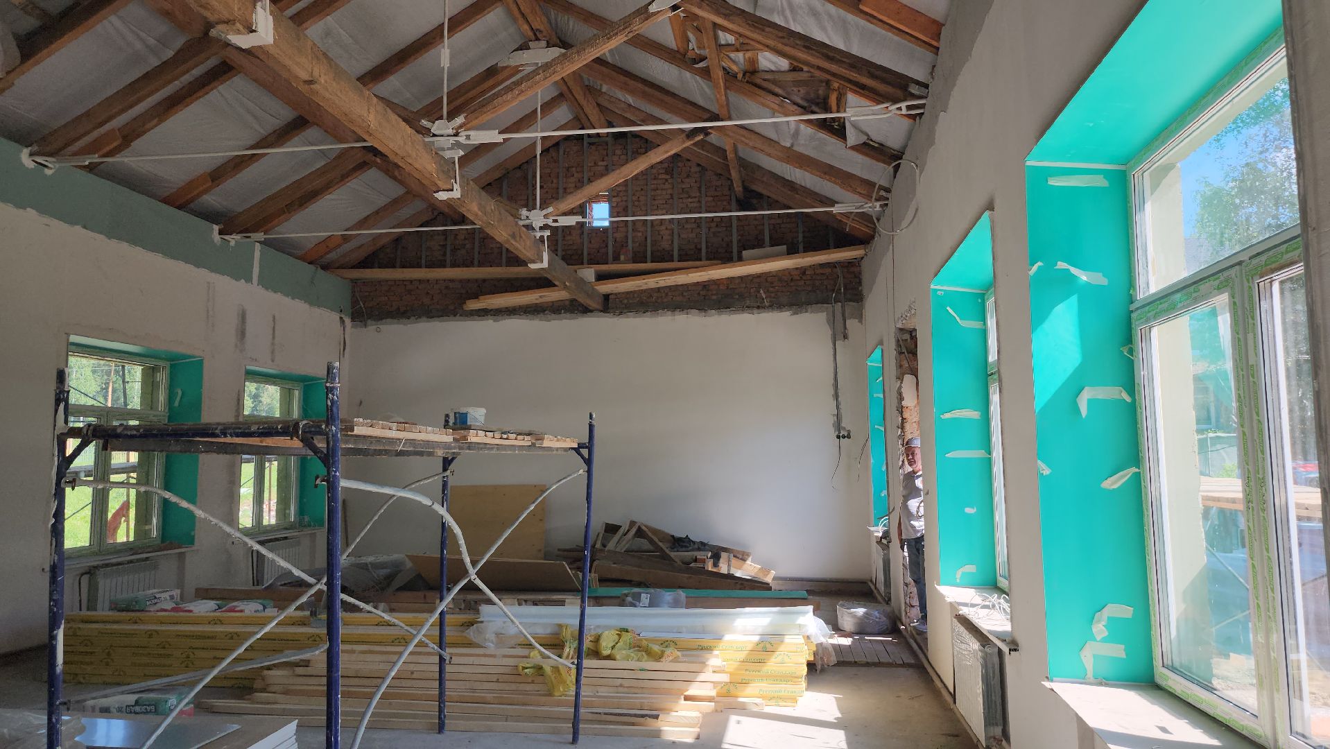 серпухов, туровская школа, местечко данки, актовый зал, стиль лофт, капитальный ремонт,