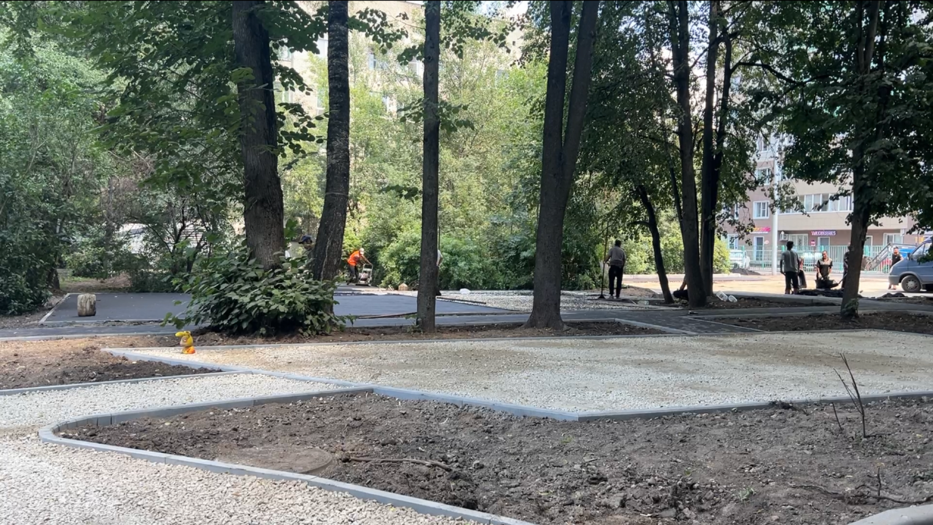 химки, благоустройство, благоустройство дворов, замена асфальта во дворе,