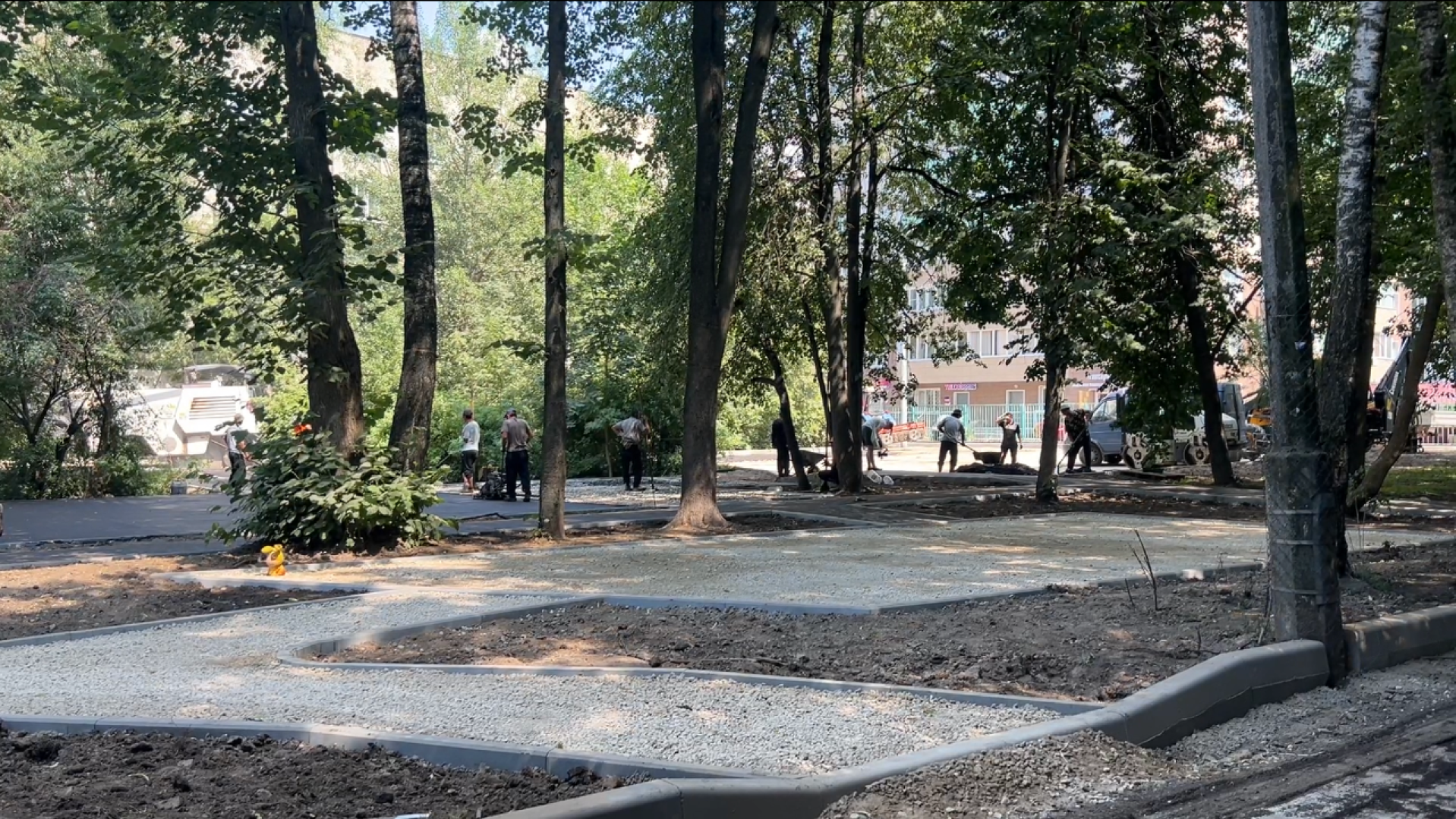 химки, благоустройство, благоустройство дворов, замена асфальта во дворе,