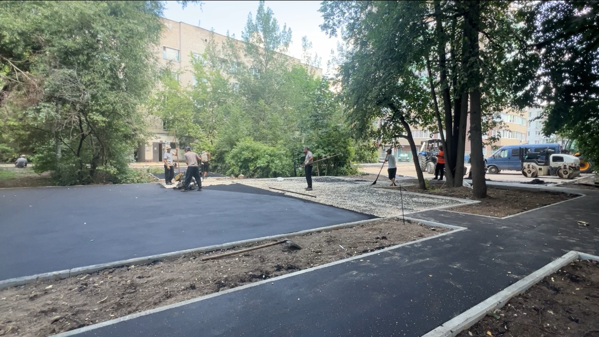 химки, благоустройство, благоустройство дворов, замена асфальта во дворе,