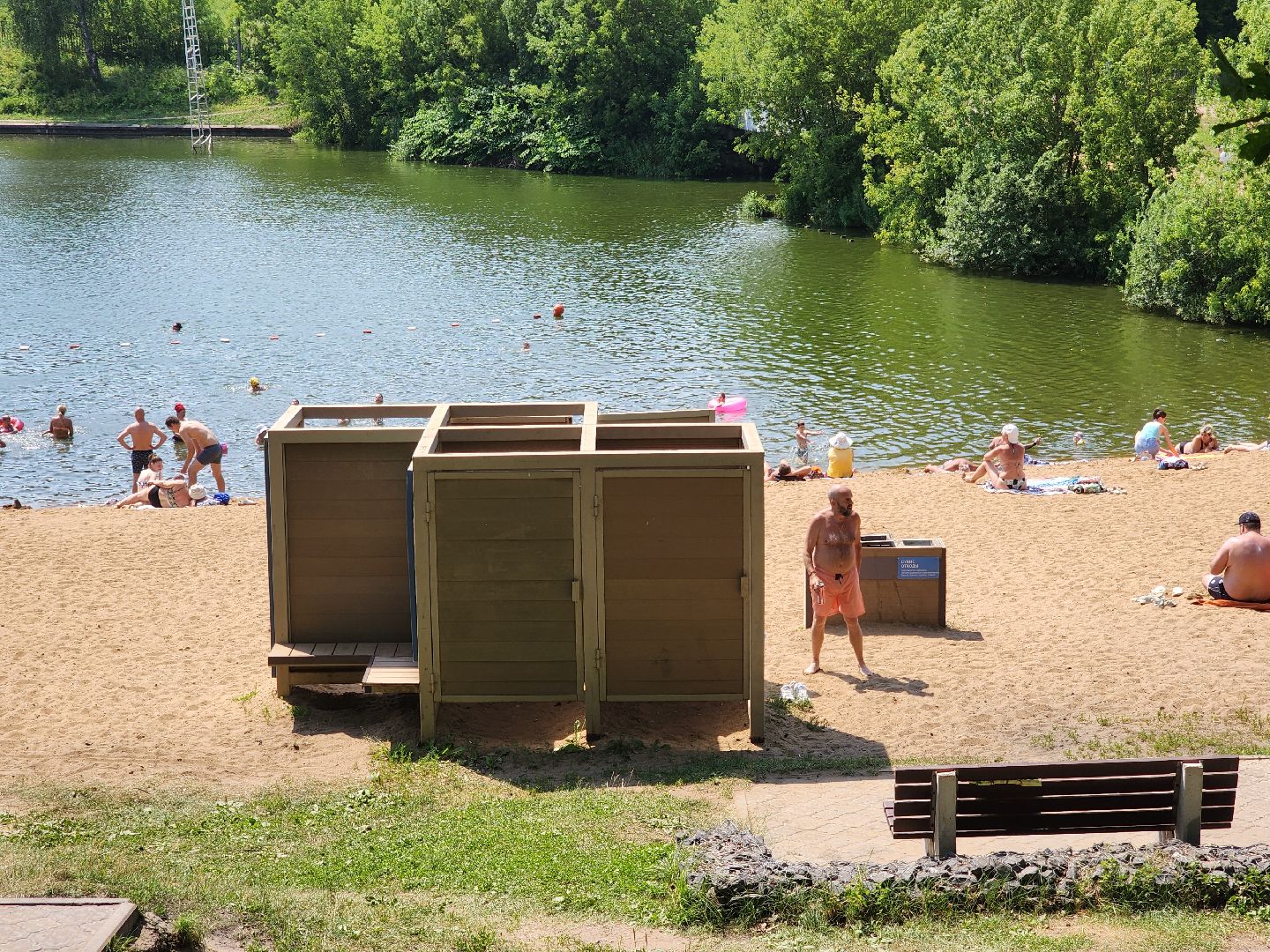 красногорск, пляж, плотина, спасатели, спасательный пост,синичка, банька,