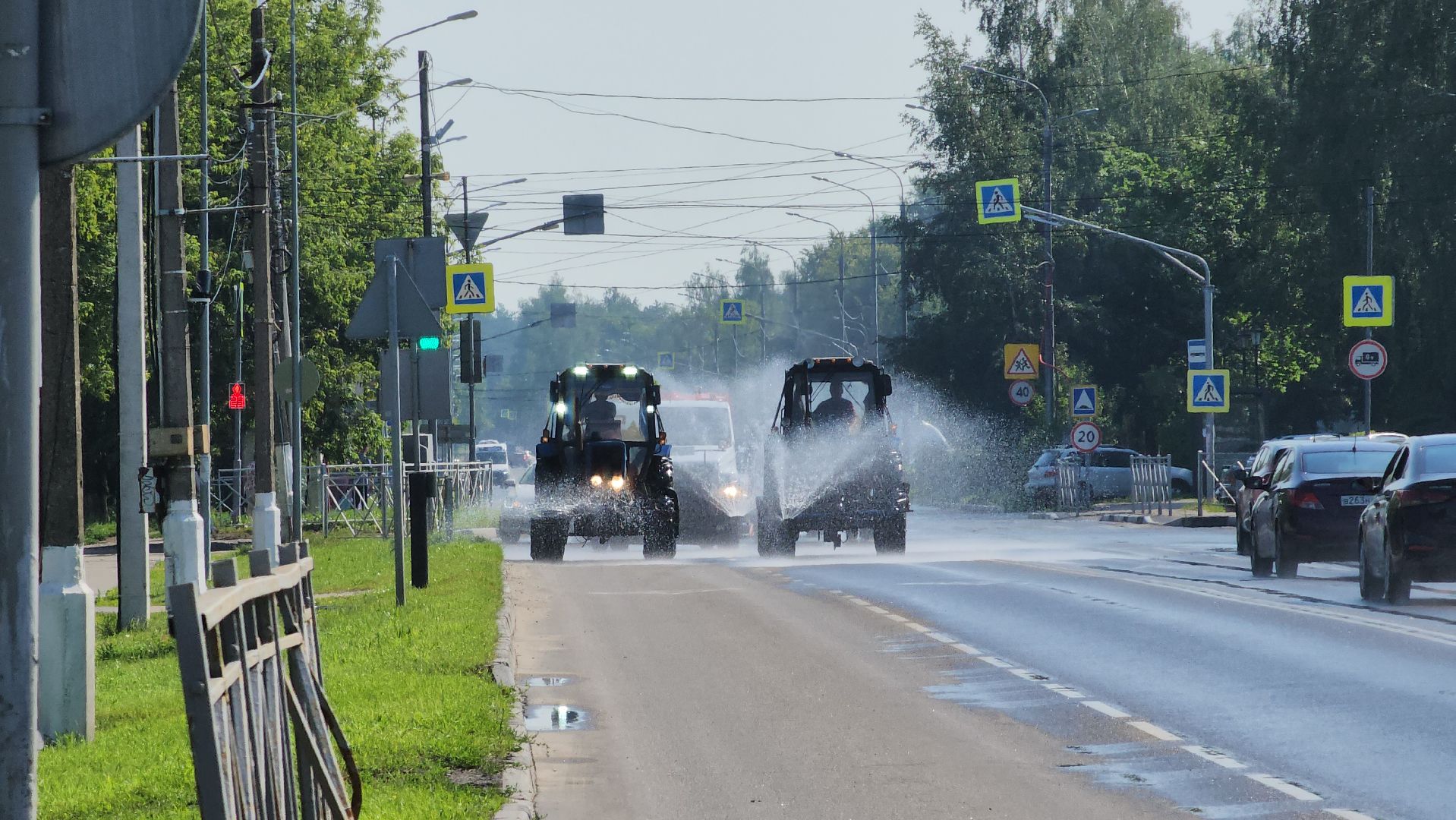 уборка улиц, ЖКХ, летняя уборка улиц, Старая Купавна, Богородский городской округ, погода,