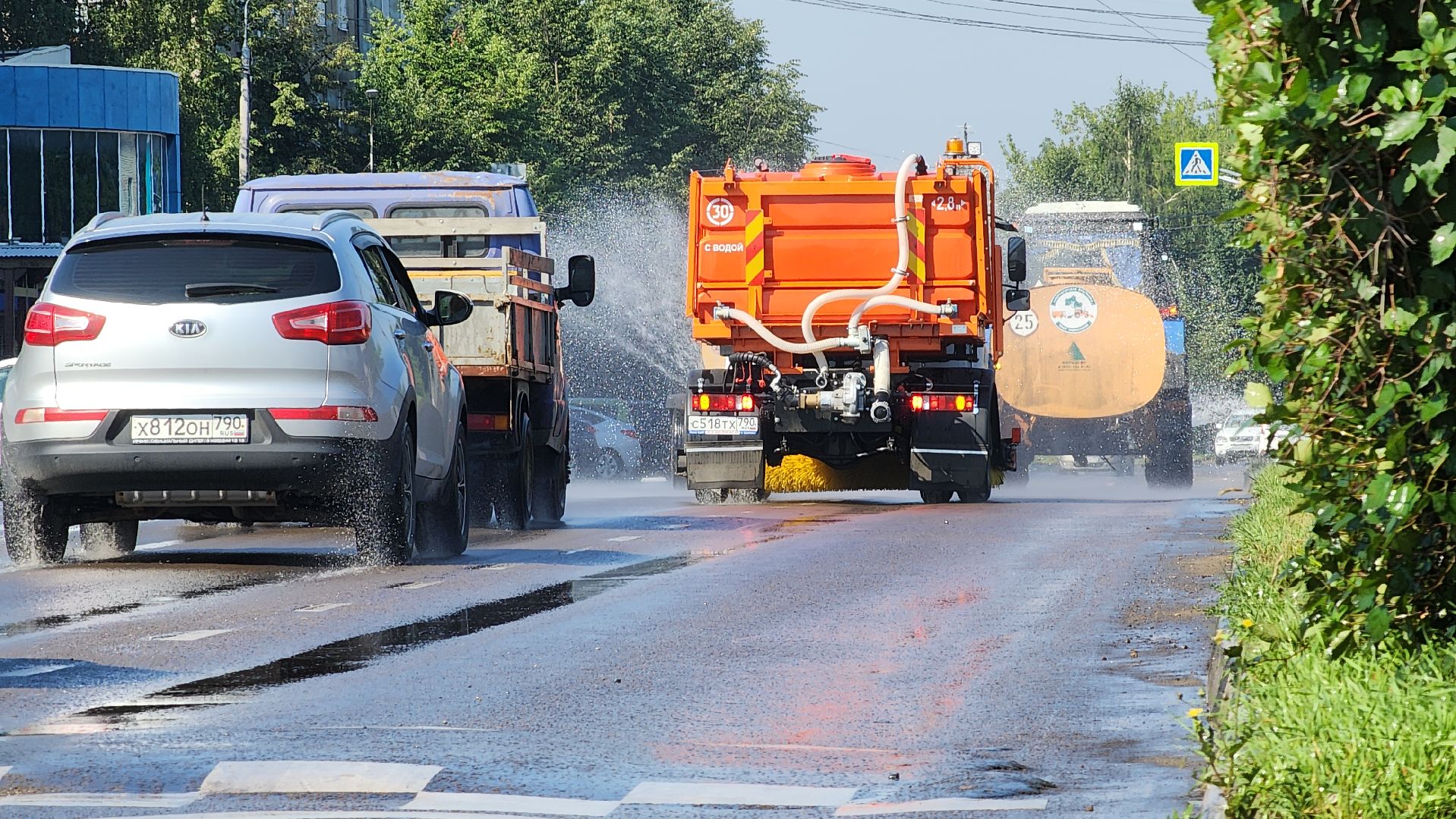 уборка улиц, ЖКХ, летняя уборка улиц, Старая Купавна, Богородский городской округ, погода,