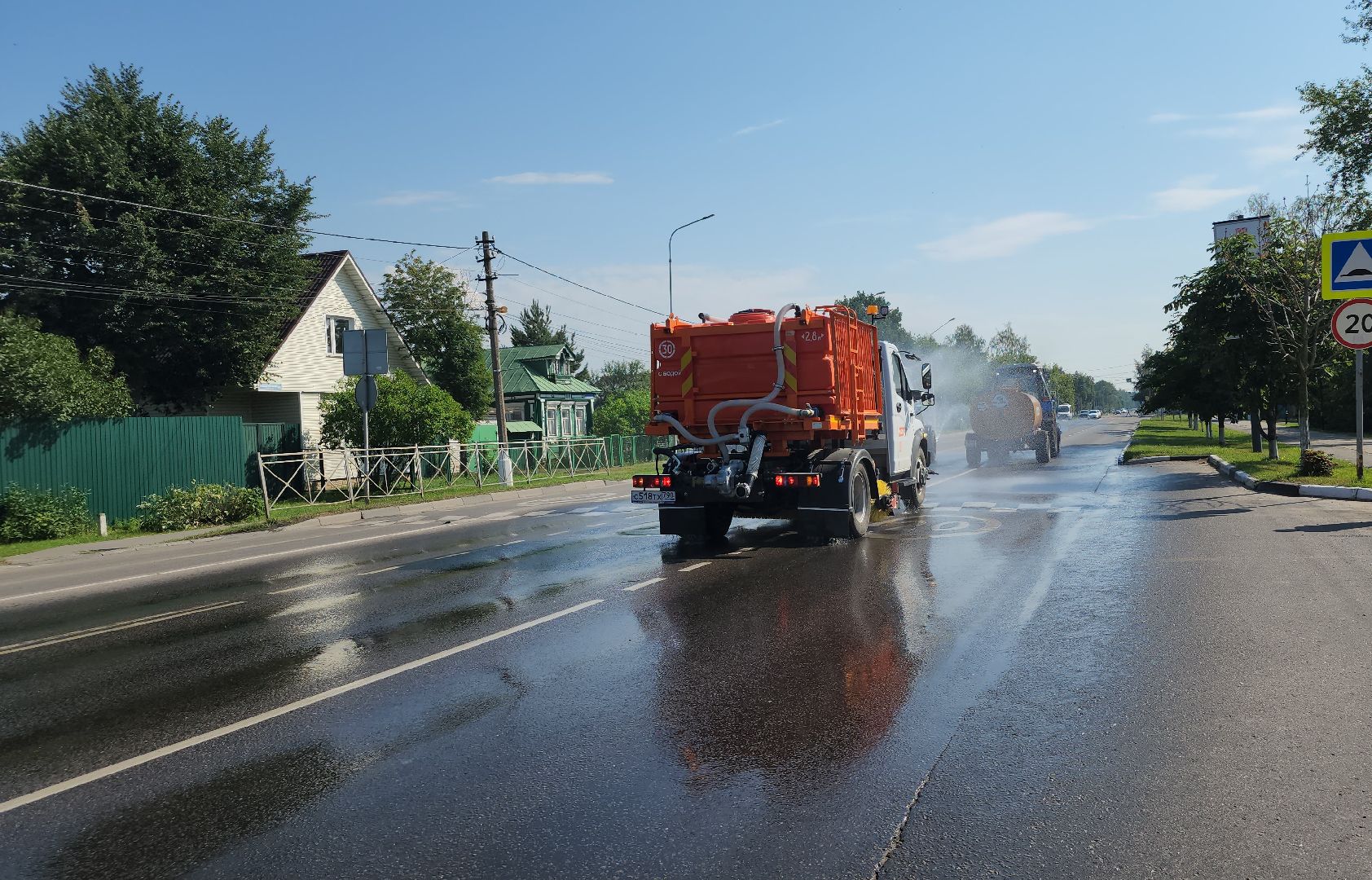 уборка улиц, ЖКХ, летняя уборка улиц, Старая Купавна, Богородский городской округ, погода,