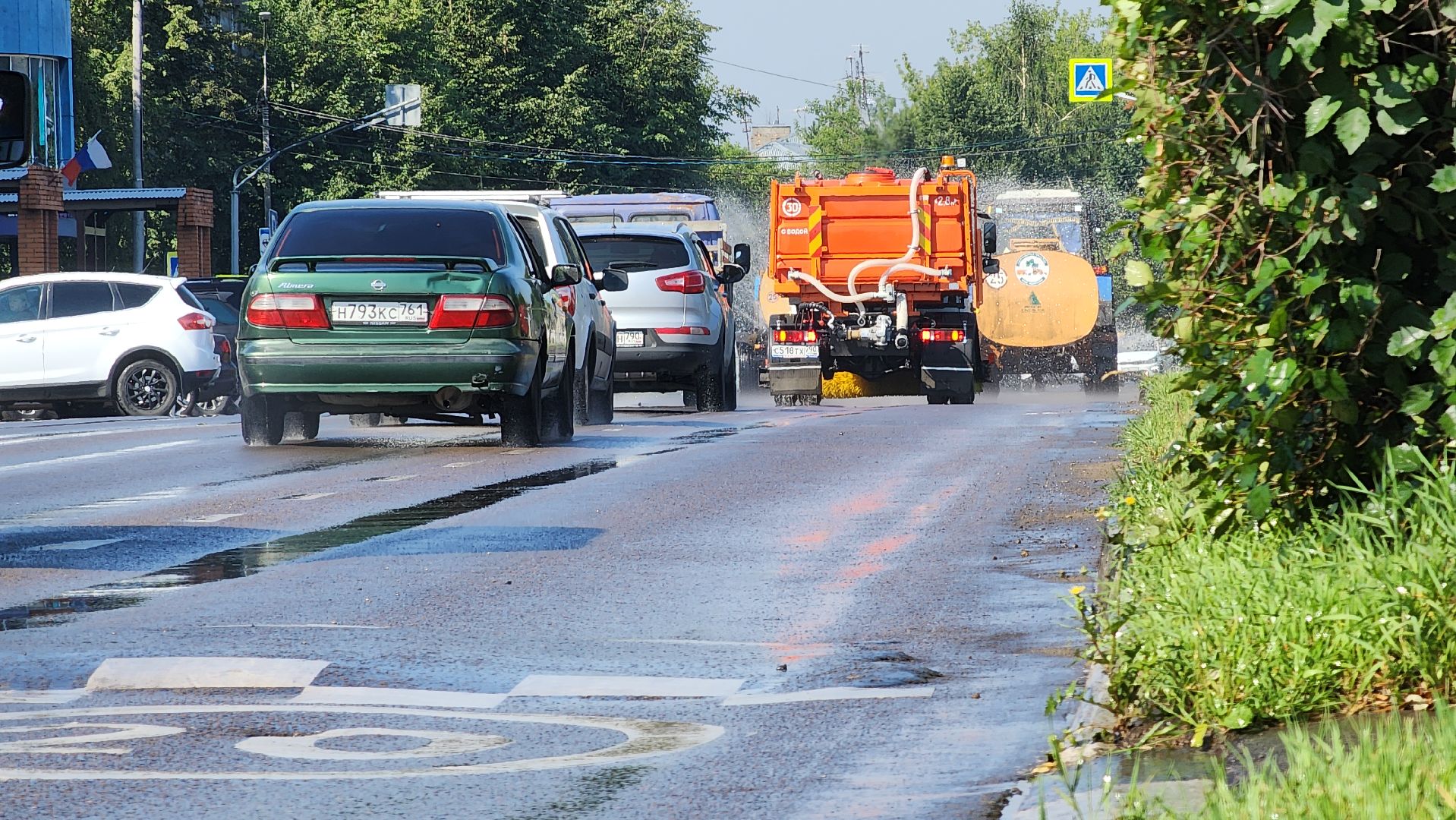 уборка улиц, ЖКХ, летняя уборка улиц, Старая Купавна, Богородский городской округ, погода,