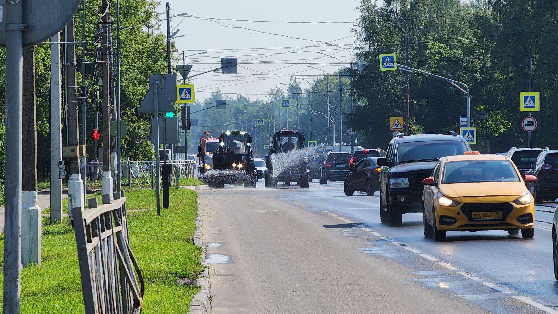 уборка улиц, ЖКХ, летняя уборка улиц, Старая Купавна, Богородский городской округ, погода,