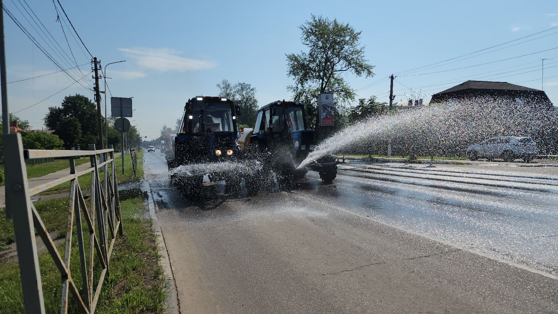 уборка улиц, ЖКХ, летняя уборка улиц, Старая Купавна, Богородский городской округ, погода,