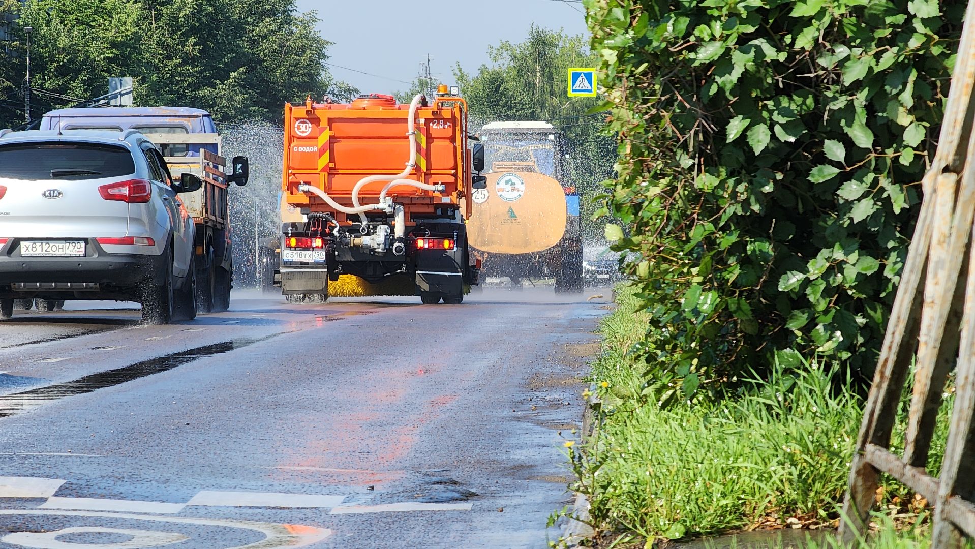 уборка улиц, ЖКХ, летняя уборка улиц, Старая Купавна, Богородский городской округ, погода,