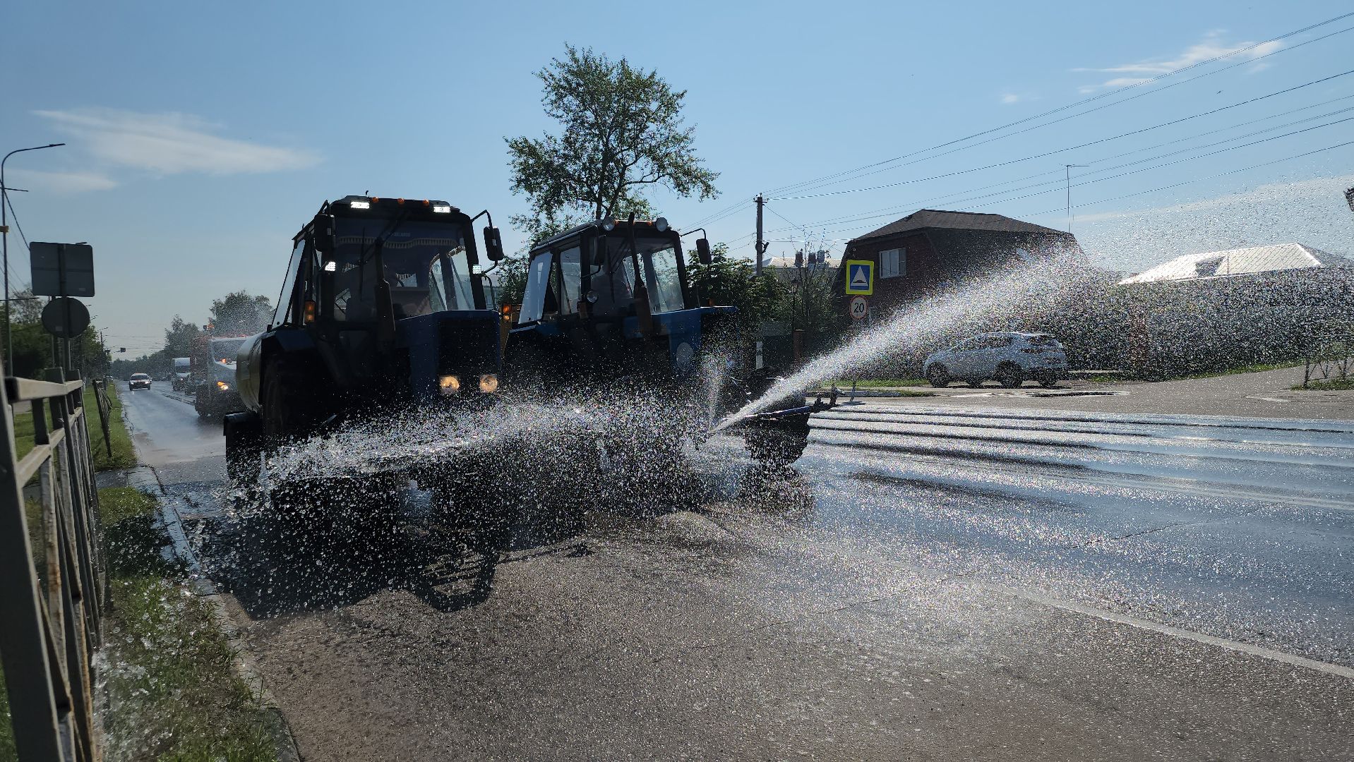 уборка улиц, ЖКХ, летняя уборка улиц, Старая Купавна, Богородский городской округ, погода,