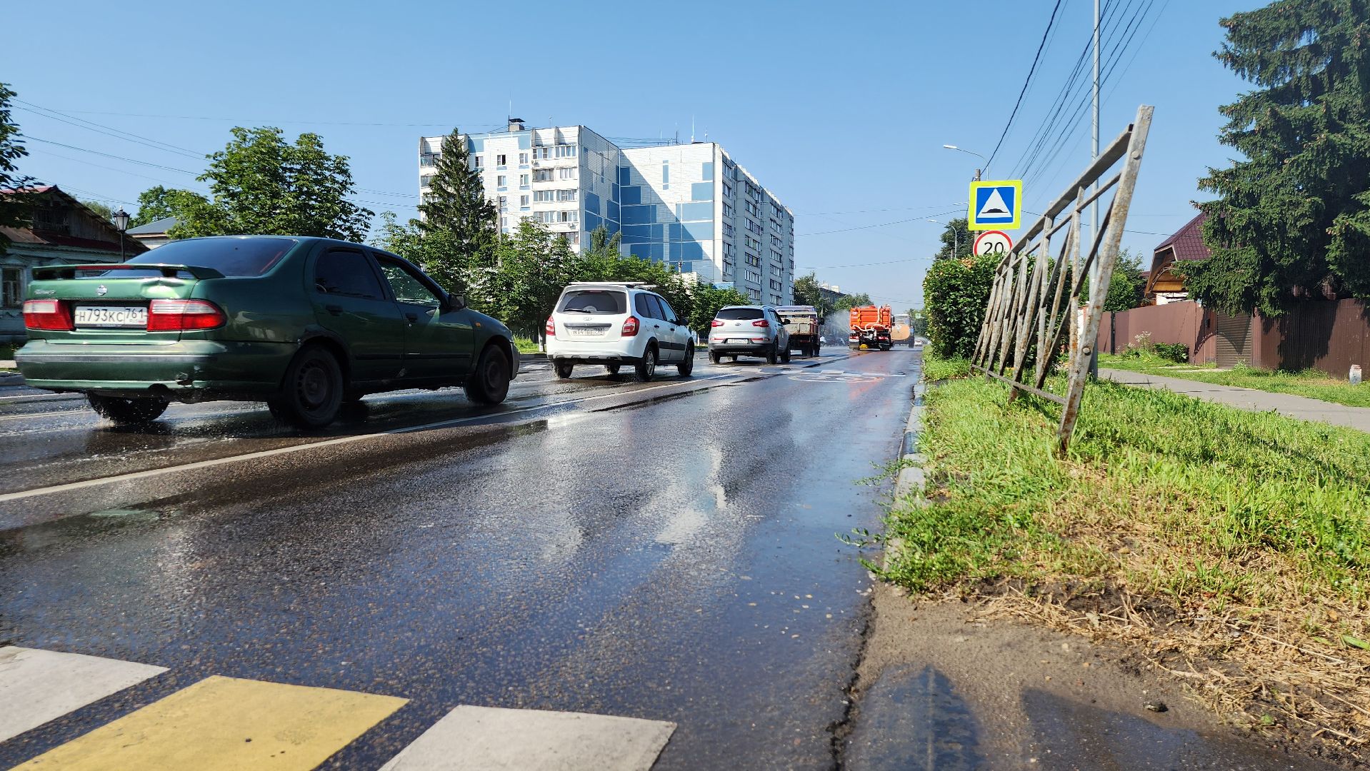 уборка улиц, ЖКХ, летняя уборка улиц, Старая Купавна, Богородский городской округ, погода,