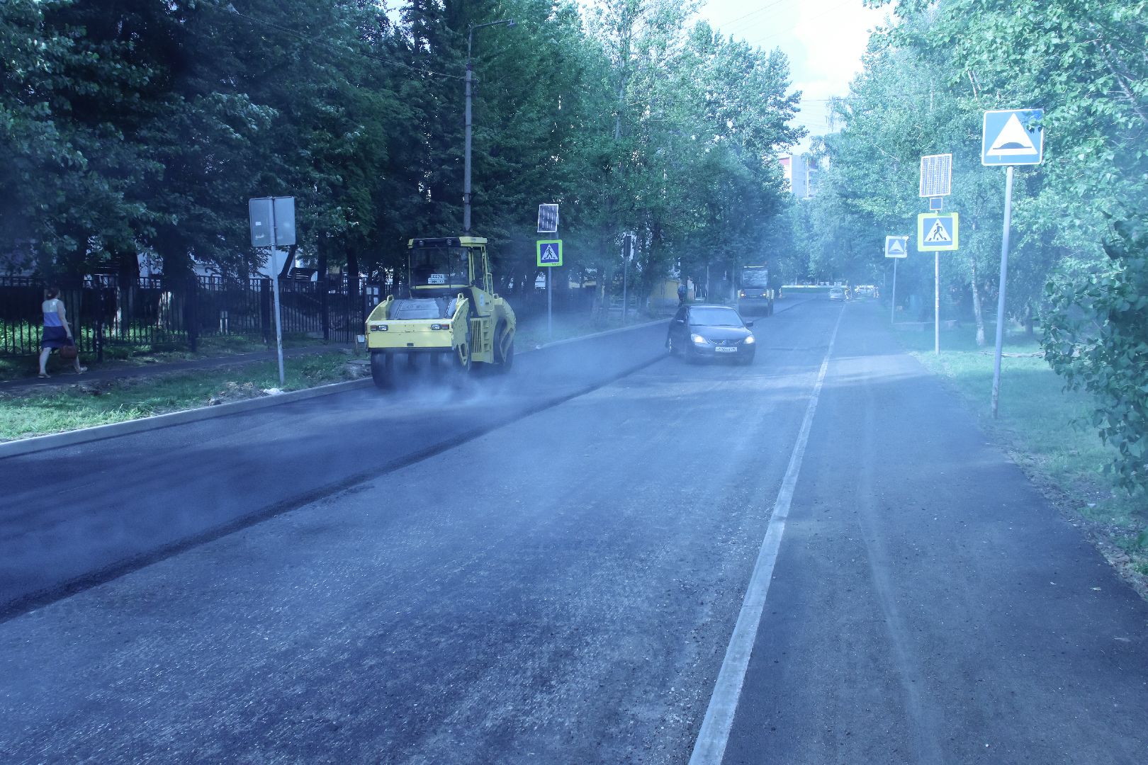 дзержинский, благоустройство 2024, улица школьная, асфальтирование дворов дорог, андроник пак, Евгений Макаров,