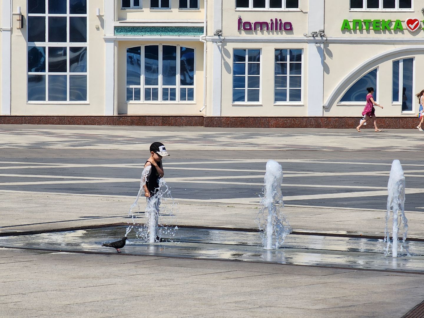 ногинск, общество, жители, дети, жара, фонтанная площадь,