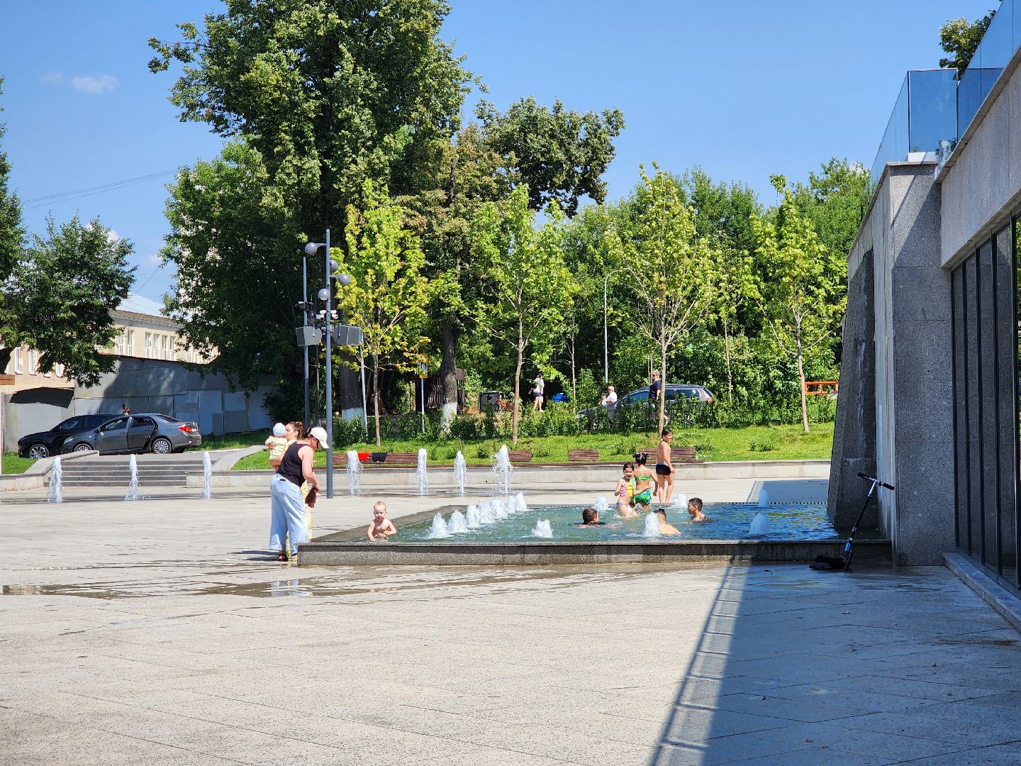 ногинск, общество, жители, дети, жара, фонтанная площадь,