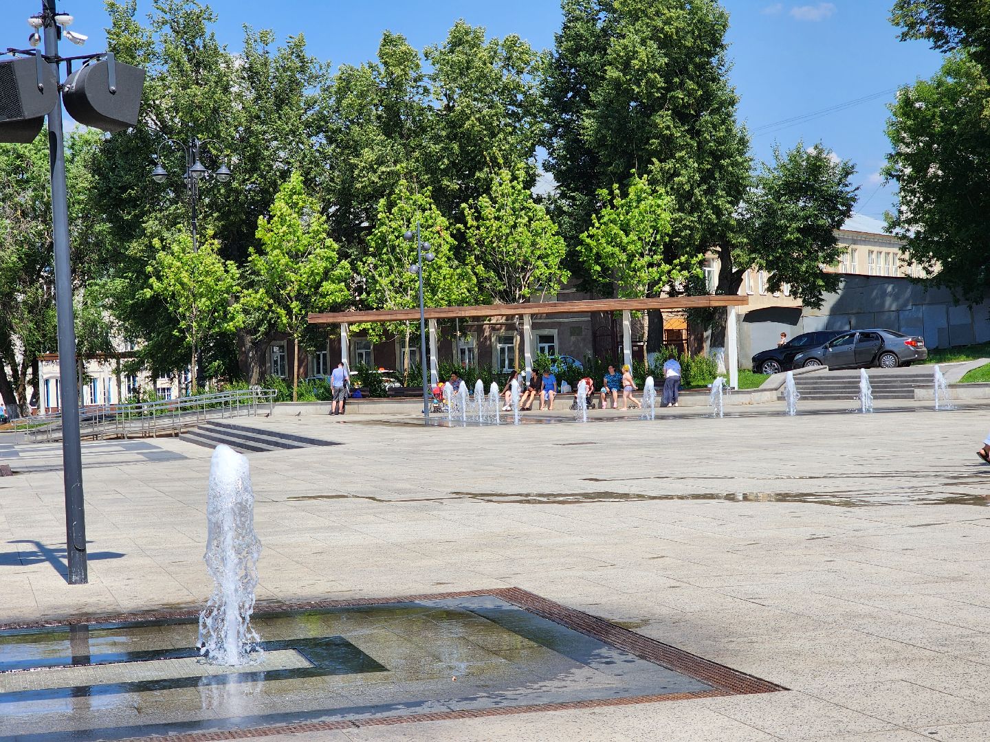 ногинск, общество, жители, дети, жара, фонтанная площадь,