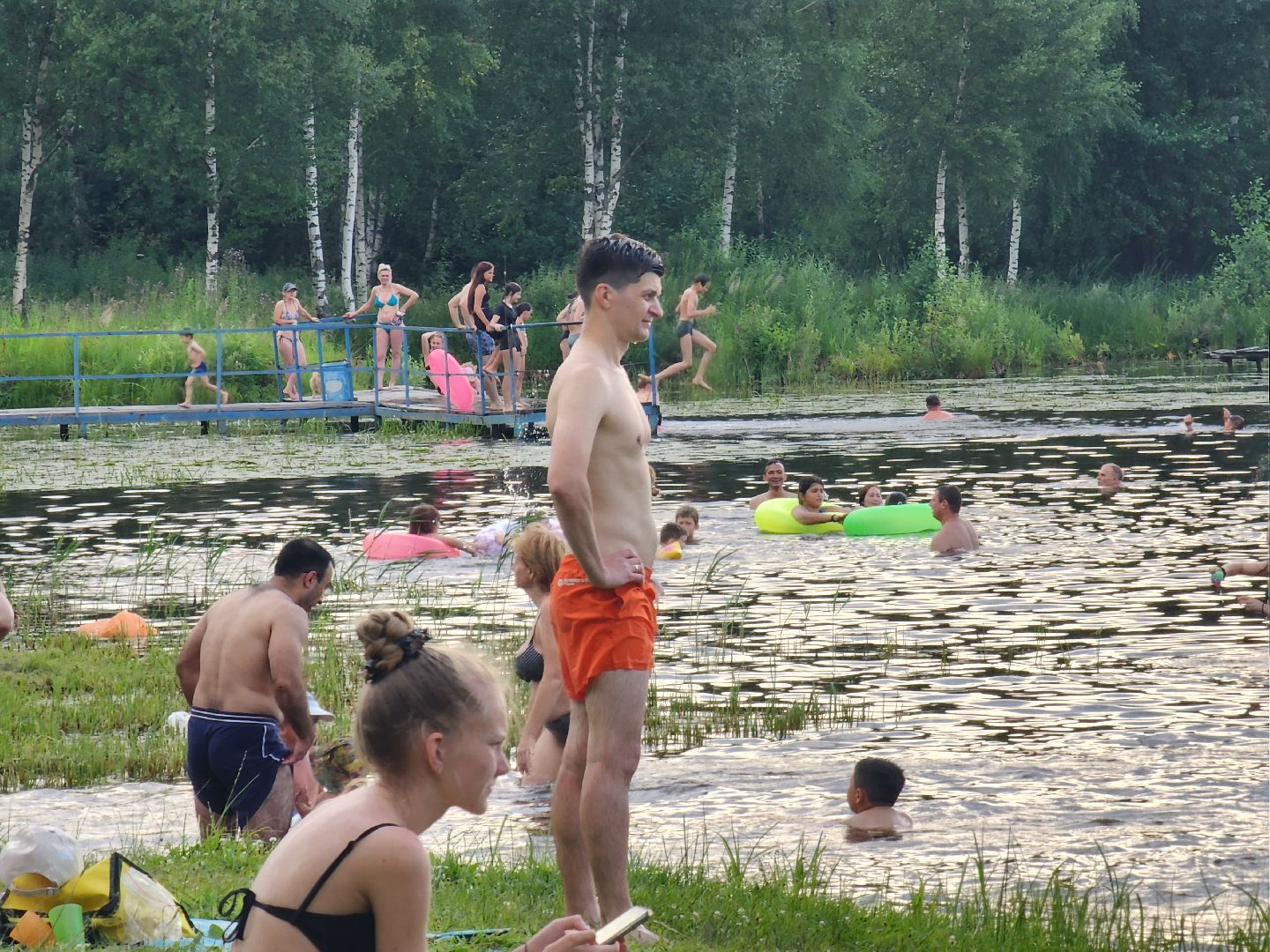 ногинск, луковое озеро, богородский округ, жители, общество, жара, лето, купальный сезон, купание,