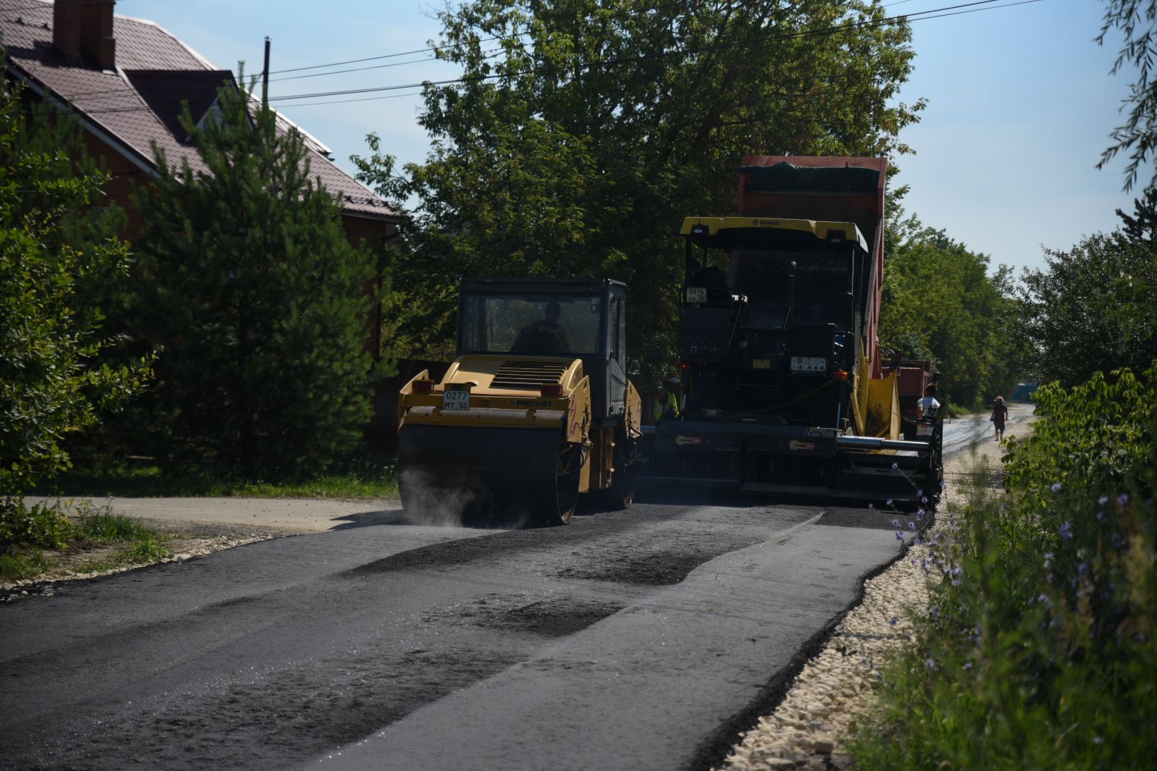 Бронницы, коттеджный проезд, Расширение дороги, Новый асфальт, Благоустройство,