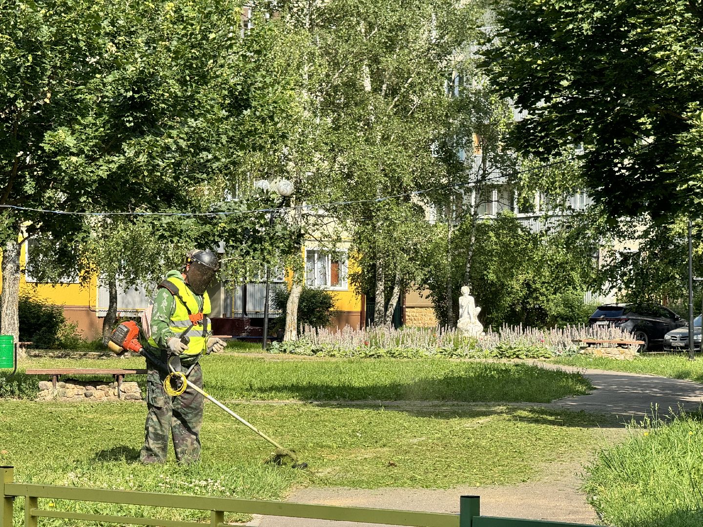 шаховская, покос травы, коммунальная служба,