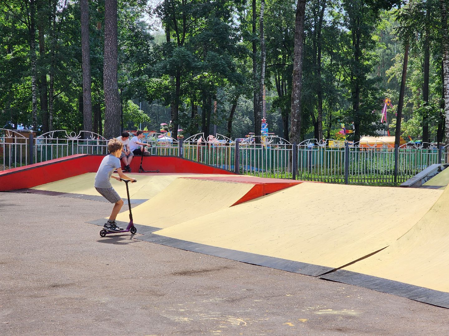ногинск, центральный парк, скейт-парк, скейт площадка, спорт, дети, общество, жители, лето,