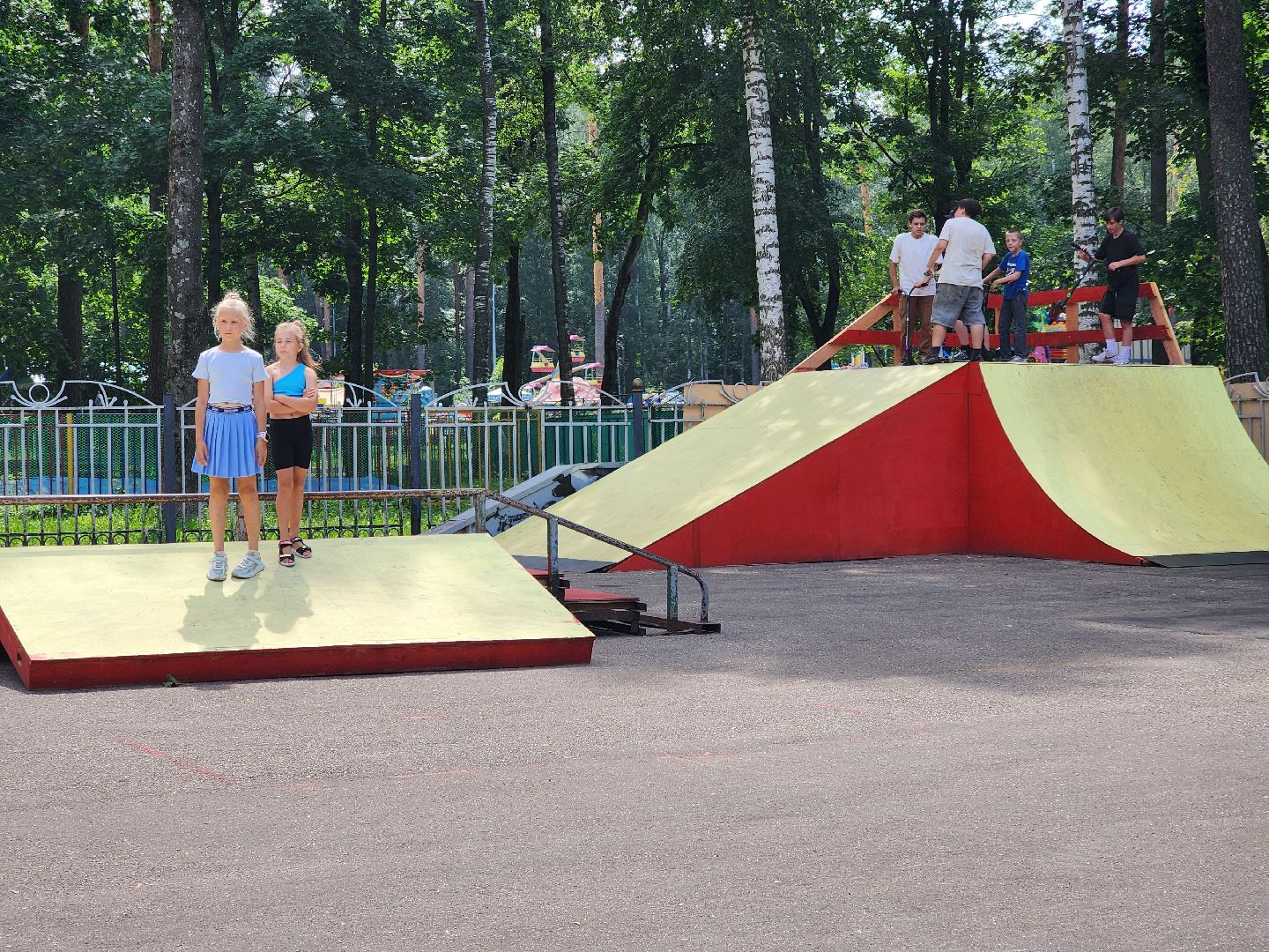 ногинск, центральный парк, скейт-парк, скейт площадка, спорт, дети, общество, жители, лето,