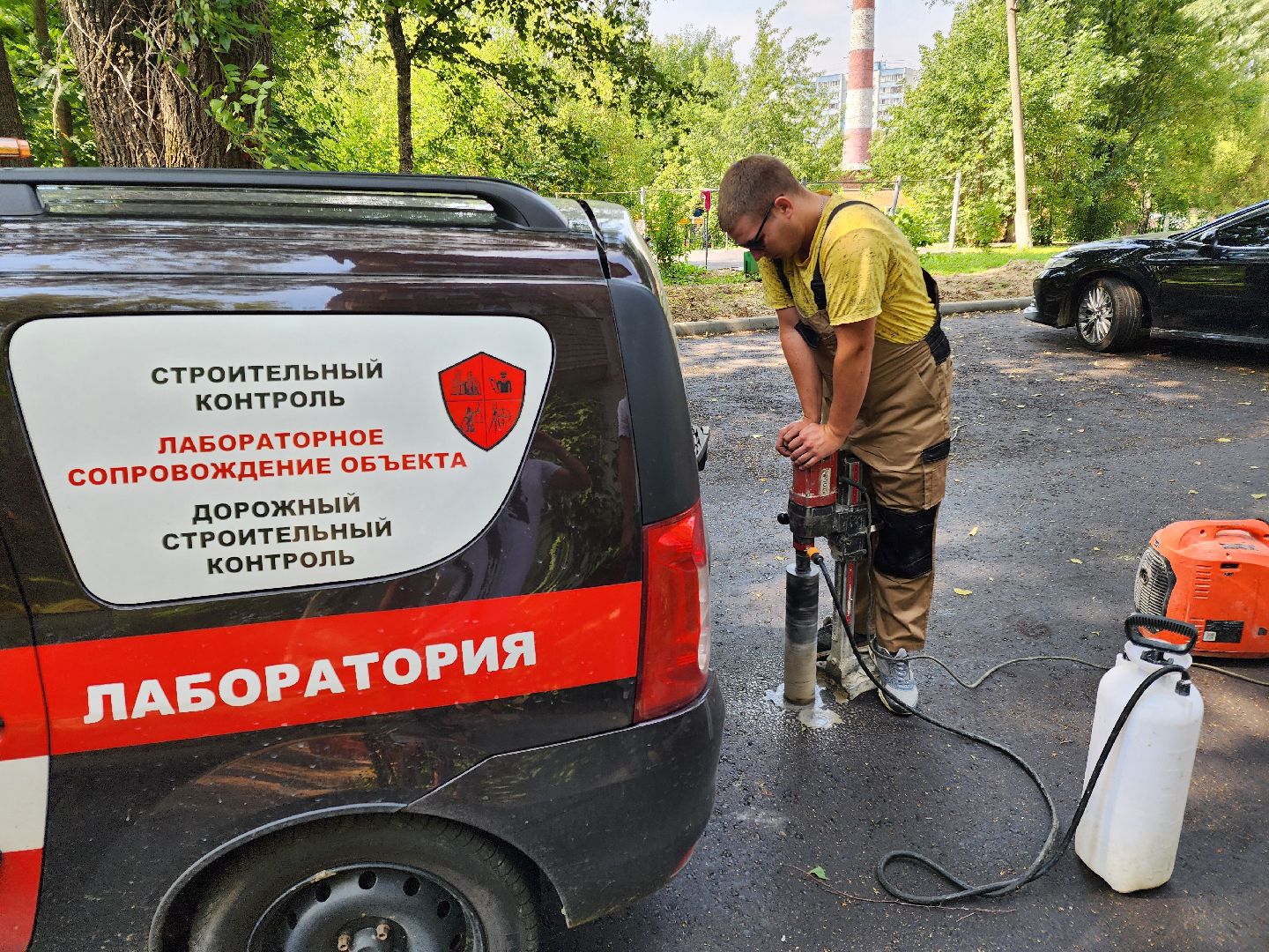 Чехов, дороги, проезды, проверка, экспертиза, мобильная лаборатория, комплексное благоустройство дворов, дворы,