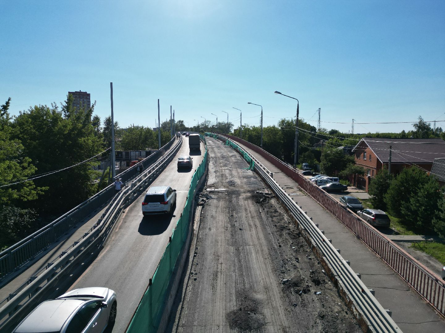 видео с коптера, воскресенск, путепровод, ремонт,
