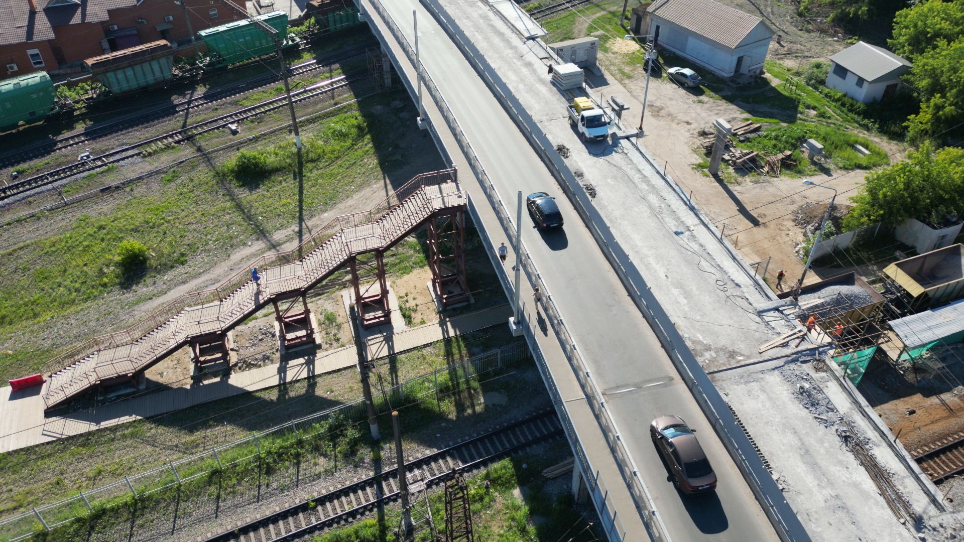 видео с коптера, воскресенск, путепровод, ремонт,