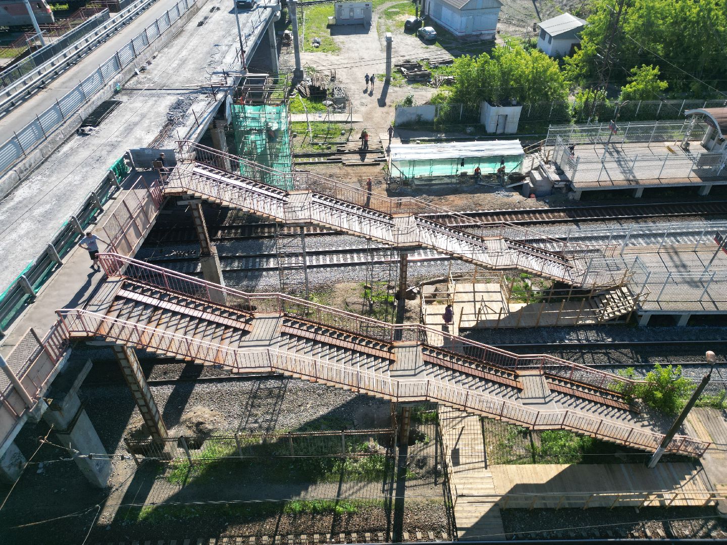 видео с коптера, воскресенск, путепровод, ремонт,