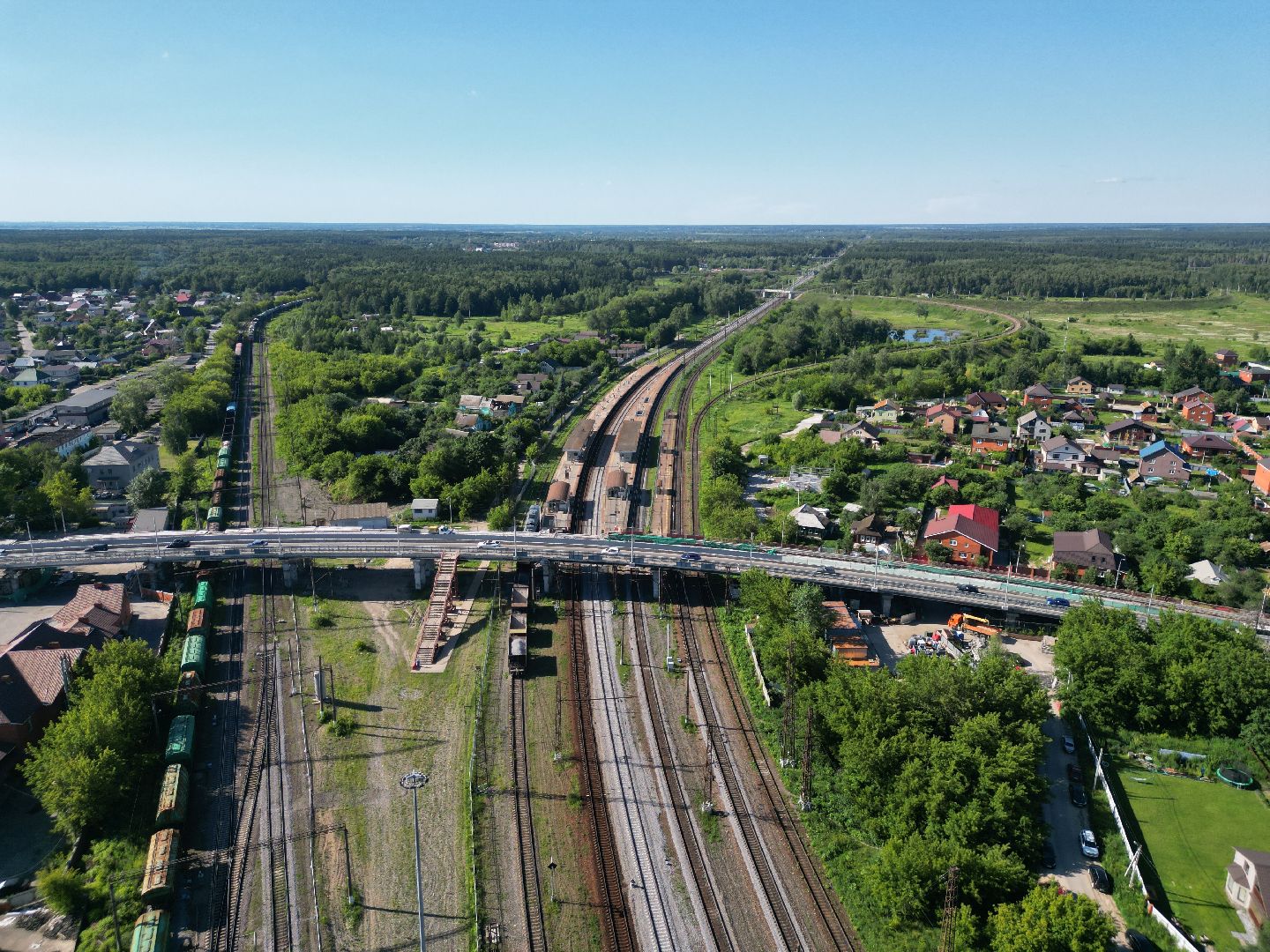 видео с коптера, воскресенск, путепровод, ремонт,