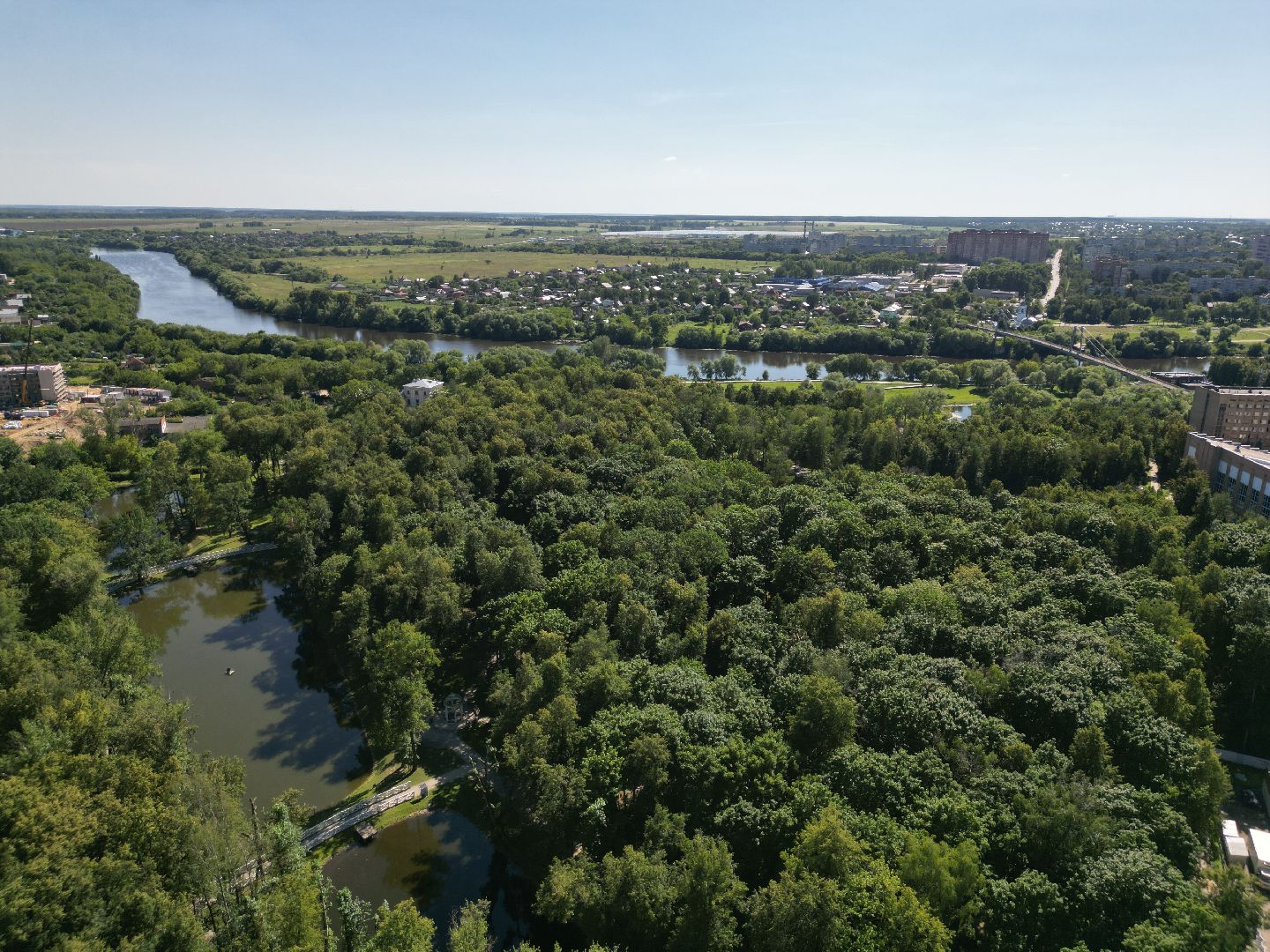 видео с коптера, воскресенск, лето,