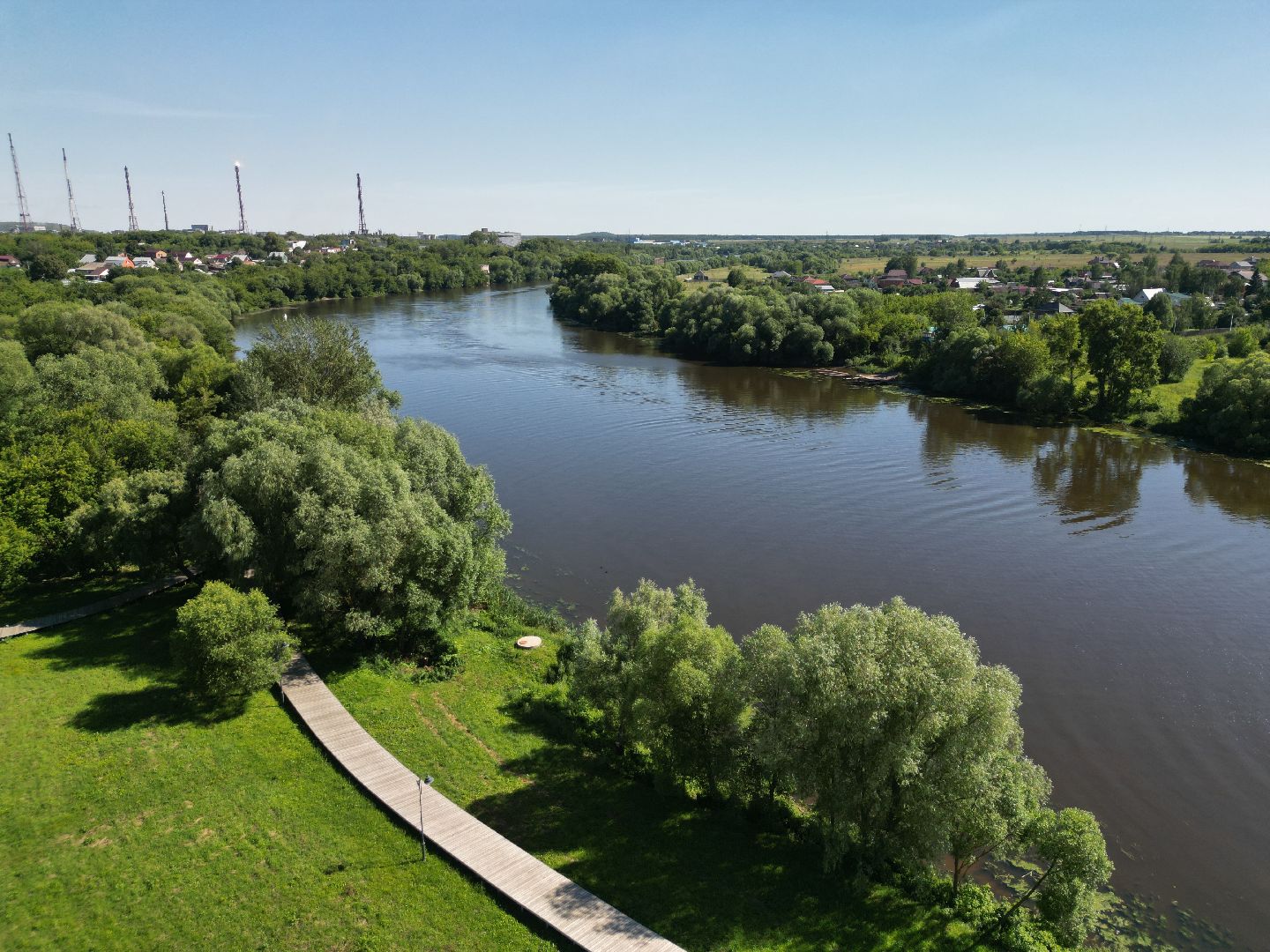 видео с коптера, воскресенск, лето,