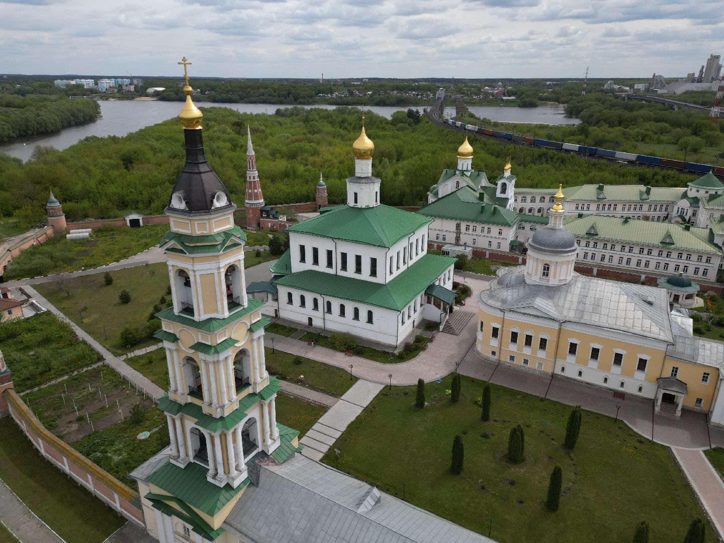 видео с коптера, коломна, монастырь,