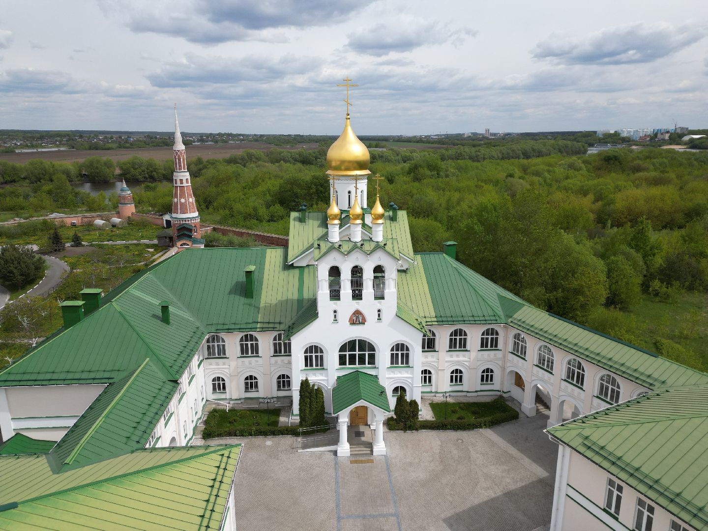 видео с коптера, коломна, монастырь,