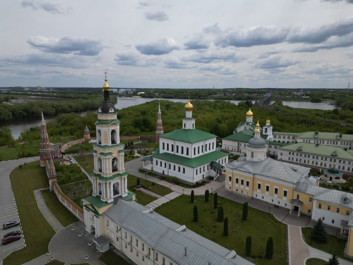 видео с коптера, коломна, монастырь,