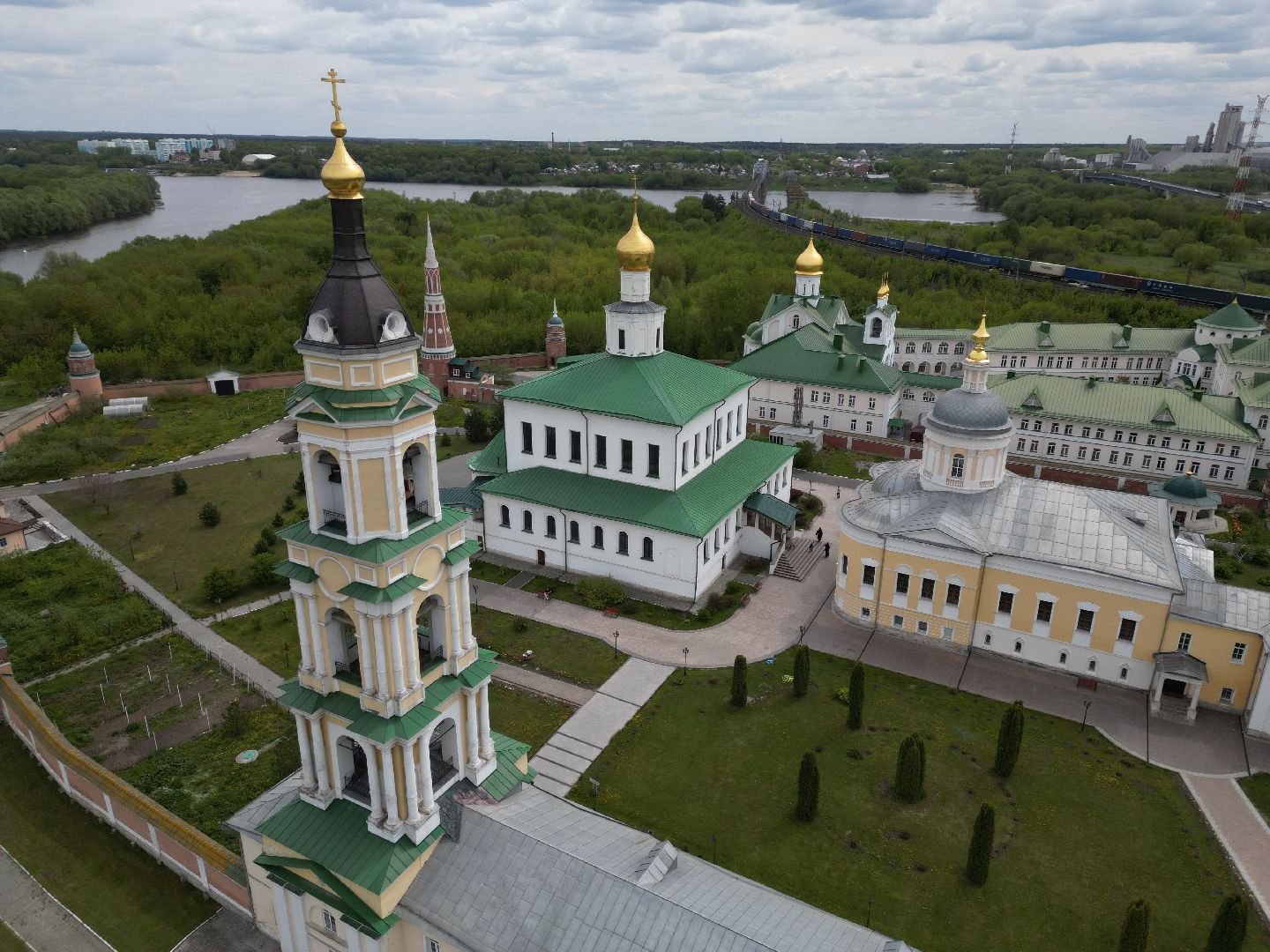 видео с коптера, коломна, монастырь,