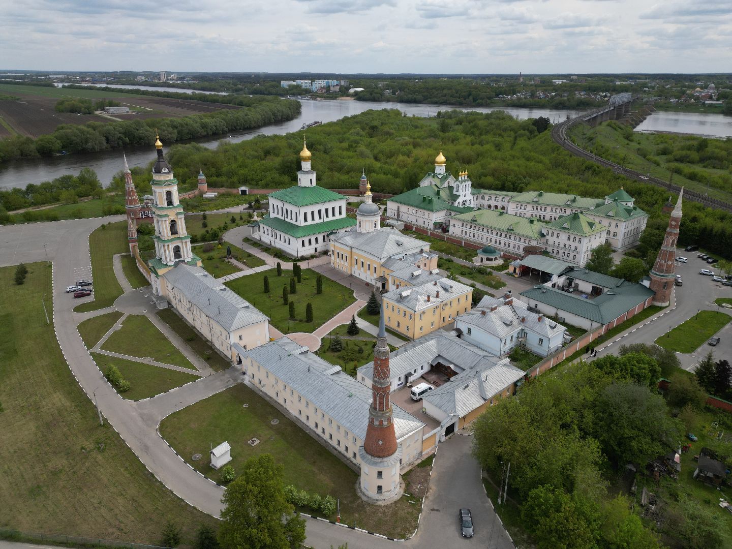 видео с коптера, коломна, монастырь,