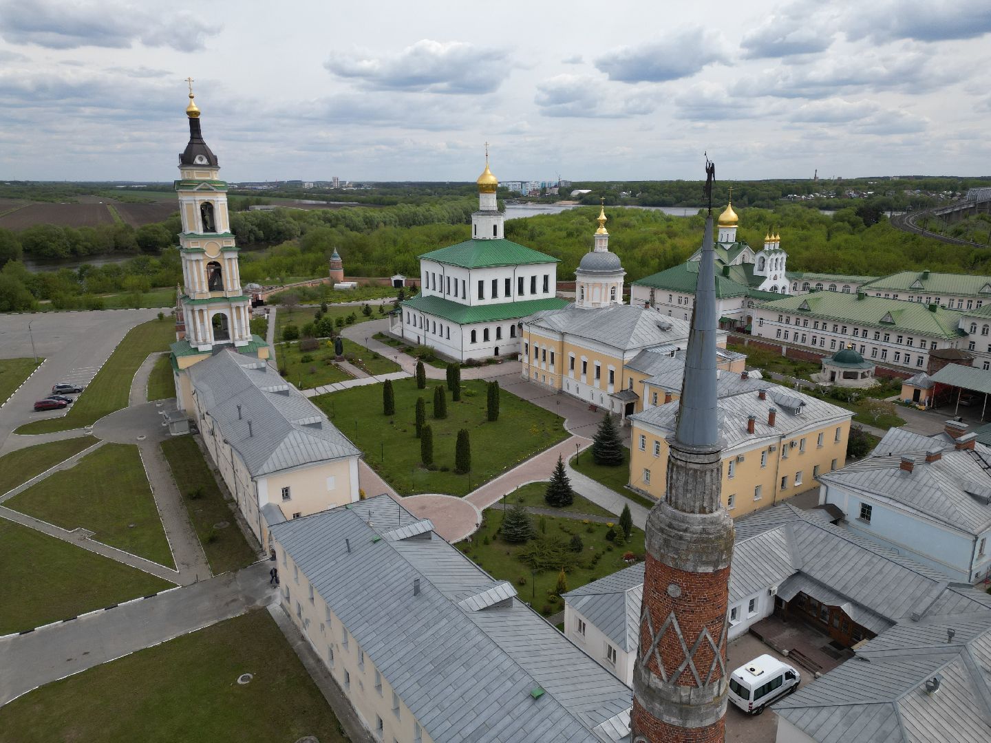 видео с коптера, коломна, монастырь,