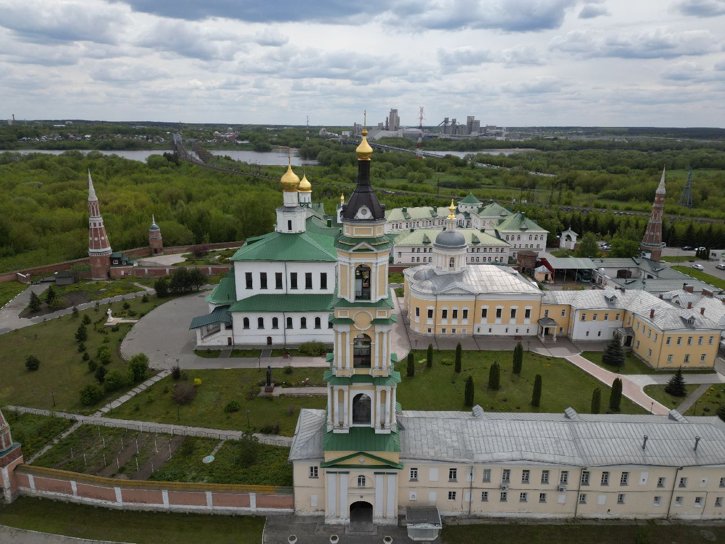 видео с коптера, коломна, монастырь,