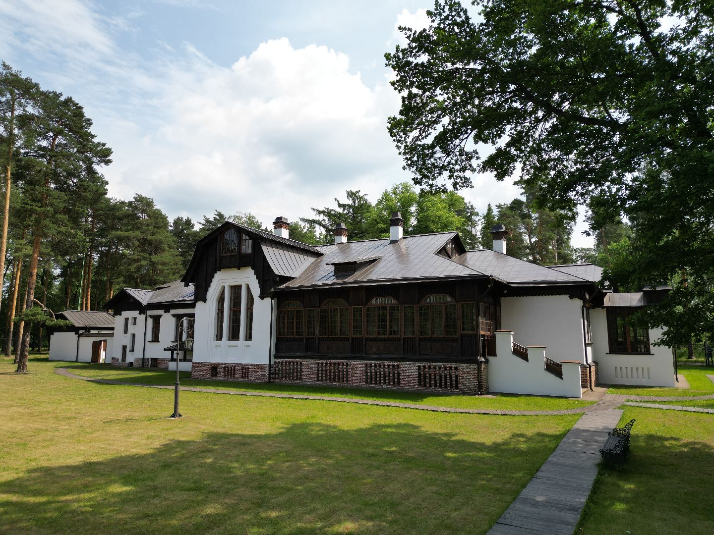 музей, видео с коптера, дом,