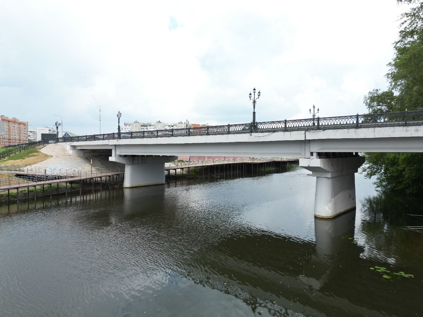 видео с коптера, ногинск, мост,