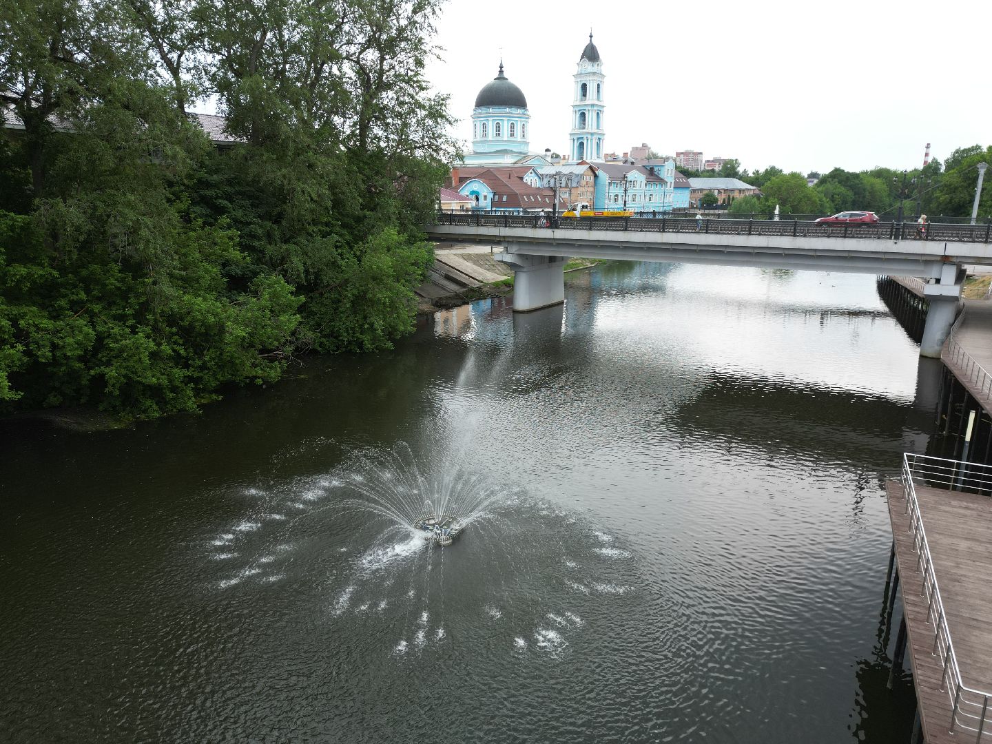 видео с коптера, ногинск, мост,