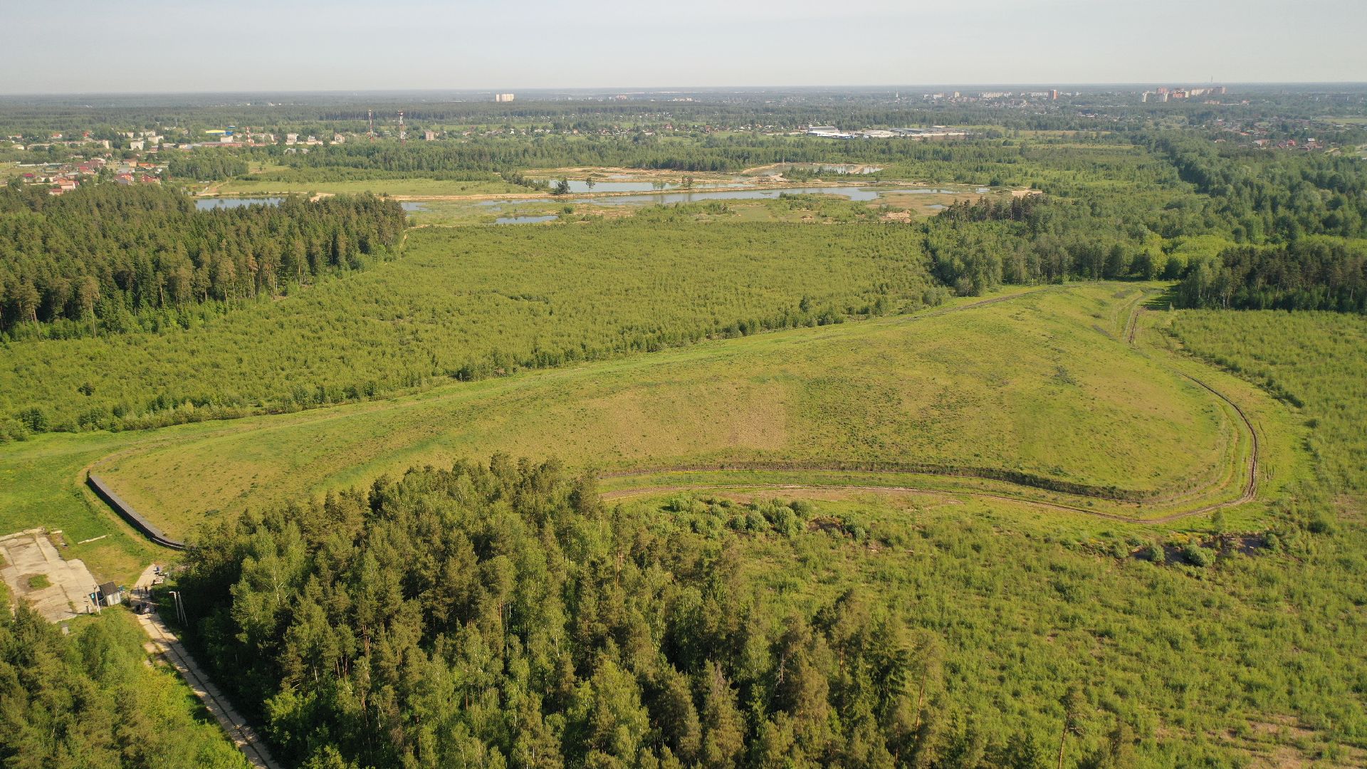видео с коптера, полигон, рекультивация,