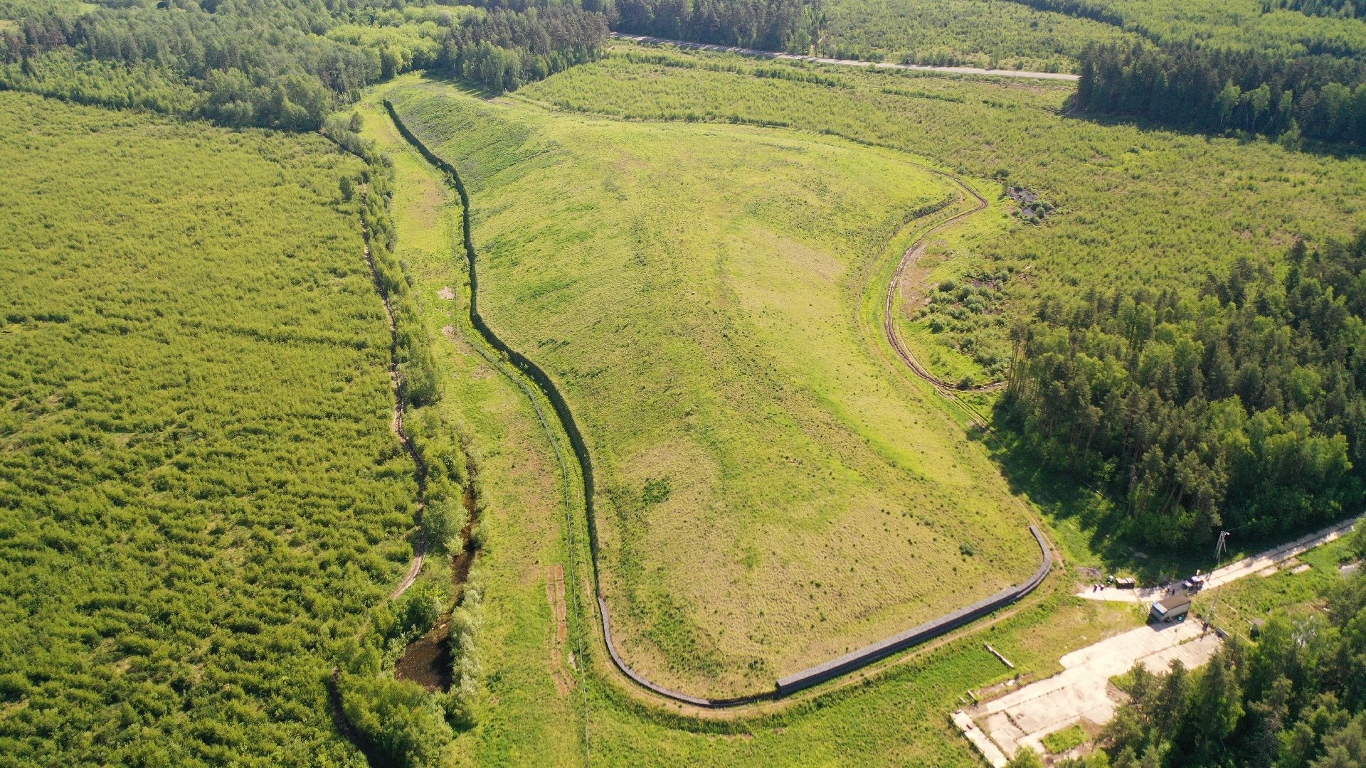 видео с коптера, полигон, рекультивация,