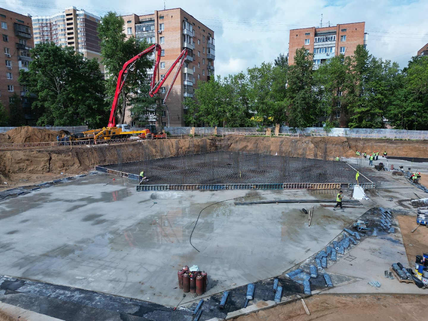 видео с коптера, школа, ремонт,