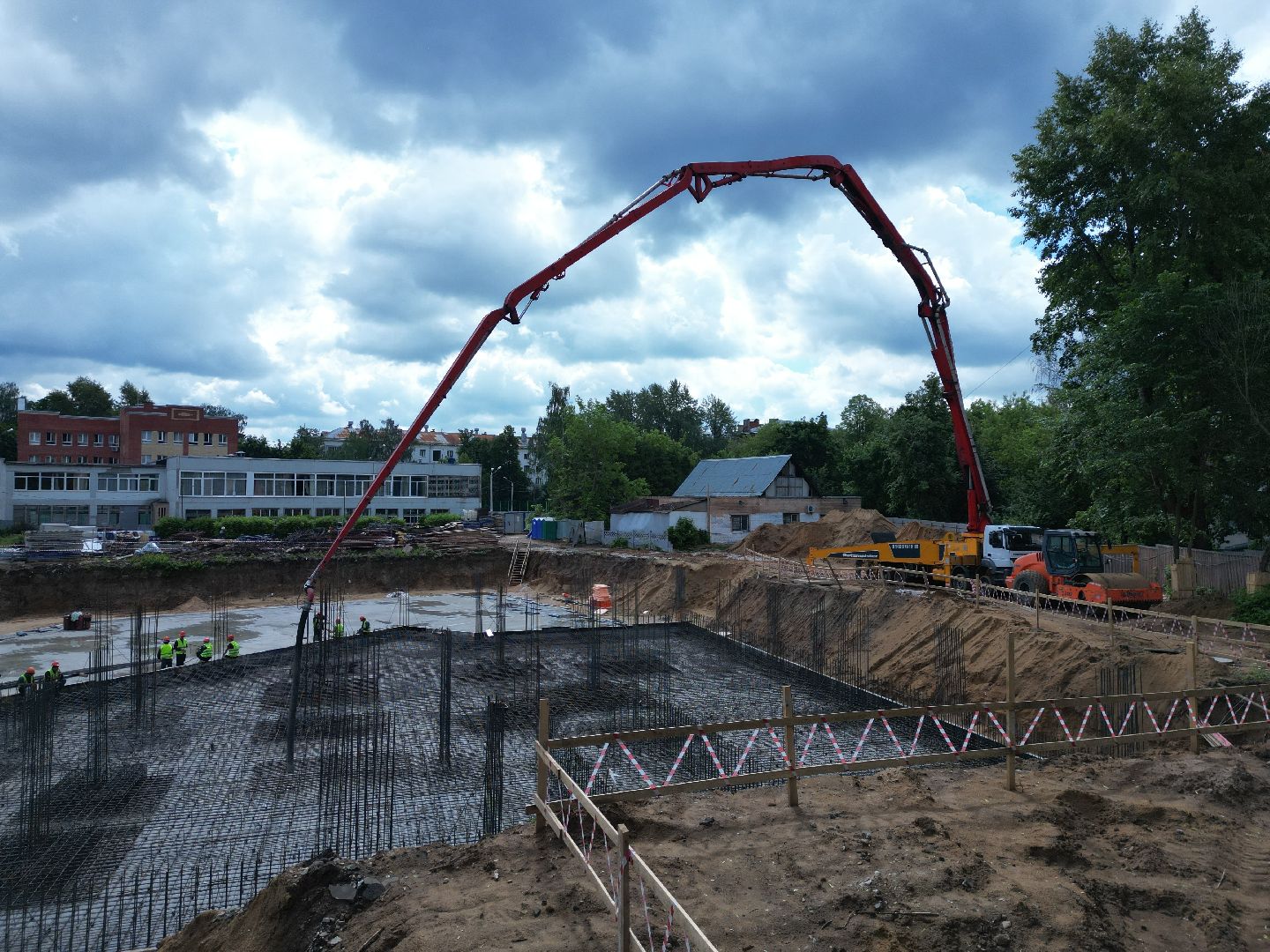 видео с коптера, школа, ремонт,