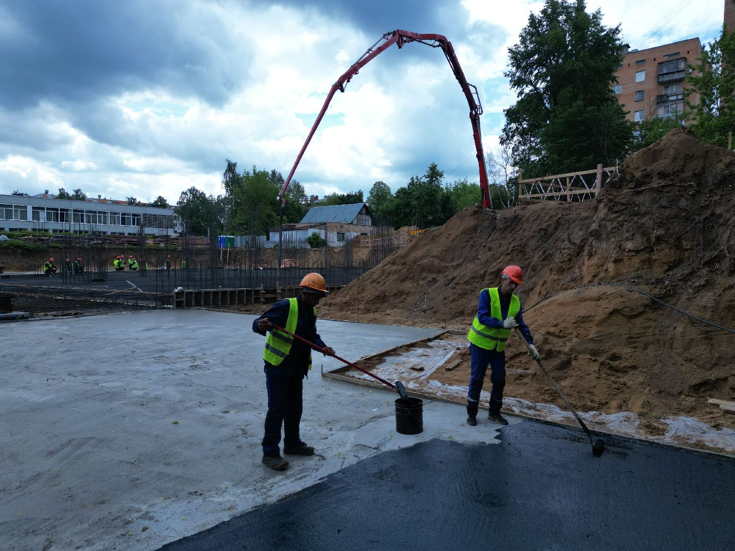 видео с коптера, школа, ремонт,