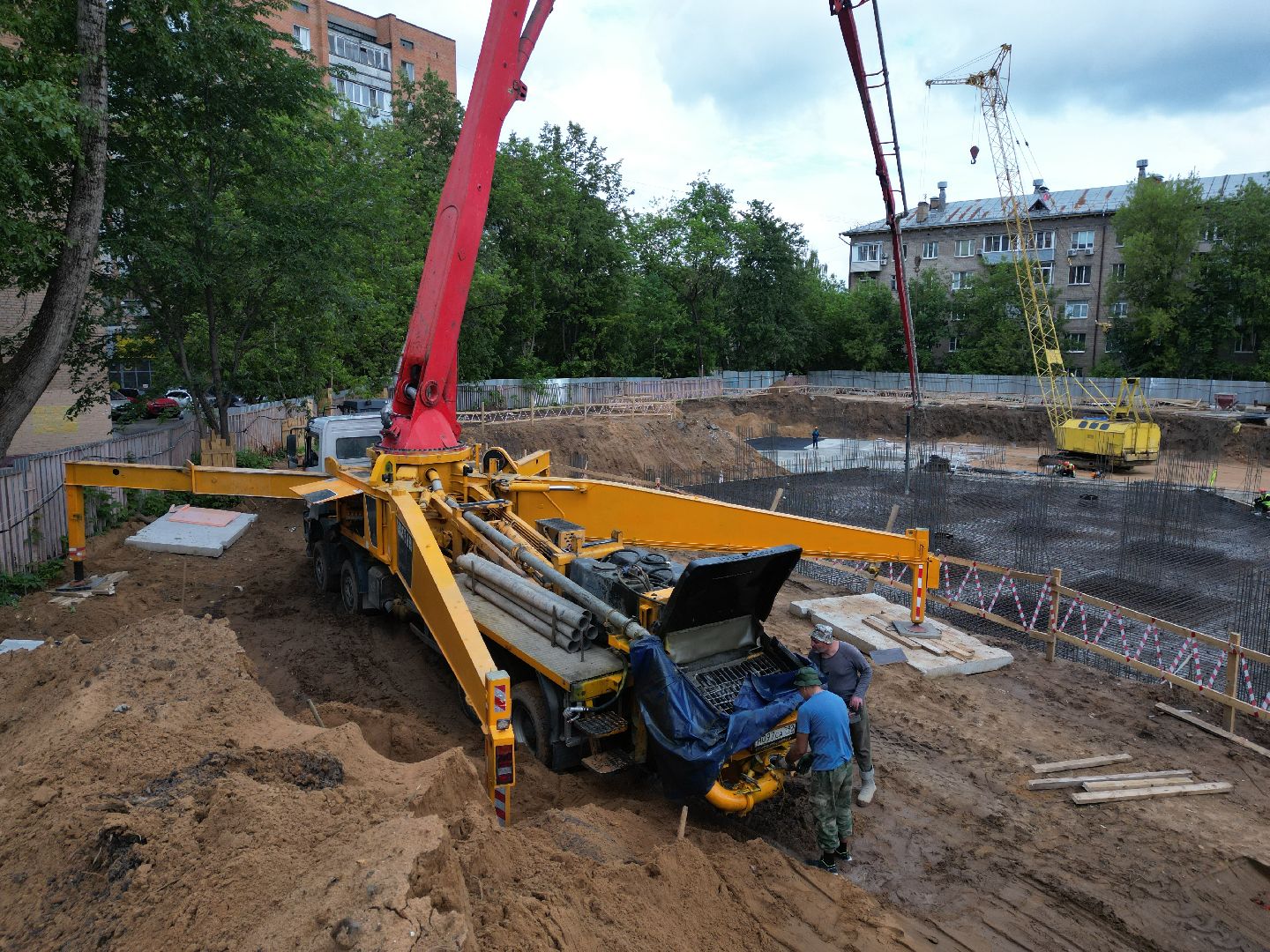 видео с коптера, школа, ремонт,
