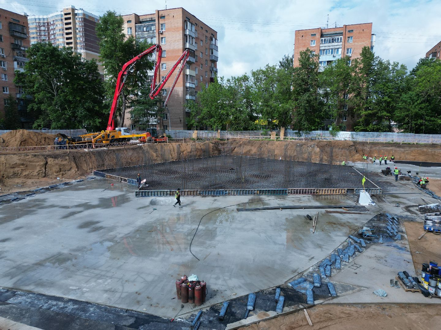 видео с коптера, школа, ремонт,