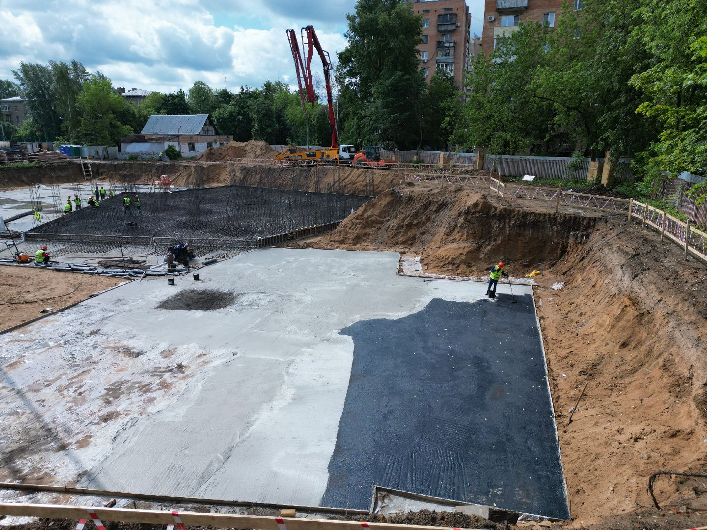 видео с коптера, школа, ремонт,