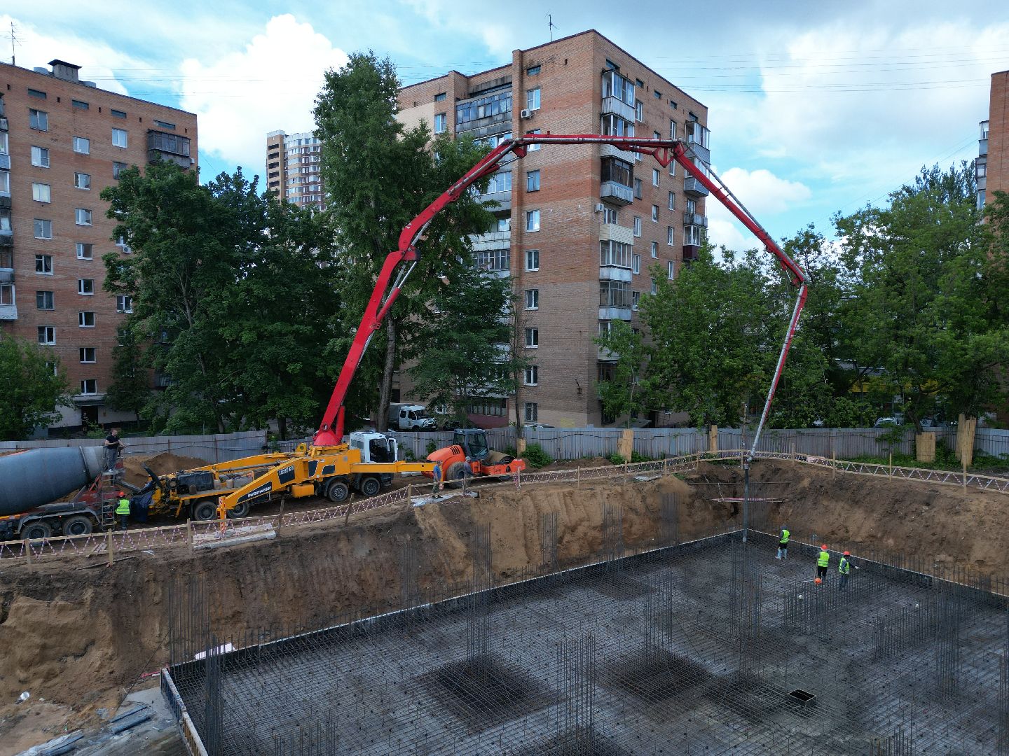 видео с коптера, школа, ремонт,