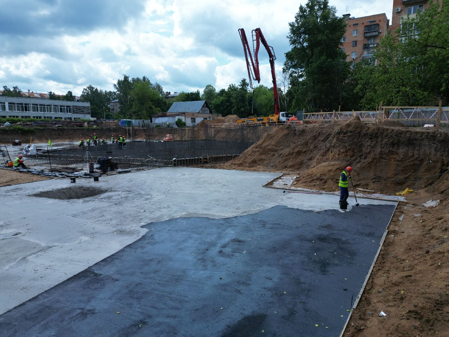 видео с коптера, школа, ремонт,